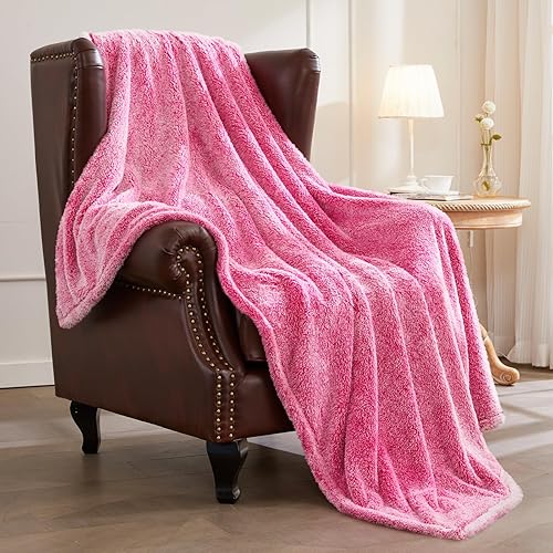 Exclusivo Mezcla Manta de forro polar mullido extra grande, súper suave, esponjosa y cálida para sofá, cama, uso en todas las estaciones (50 x 70