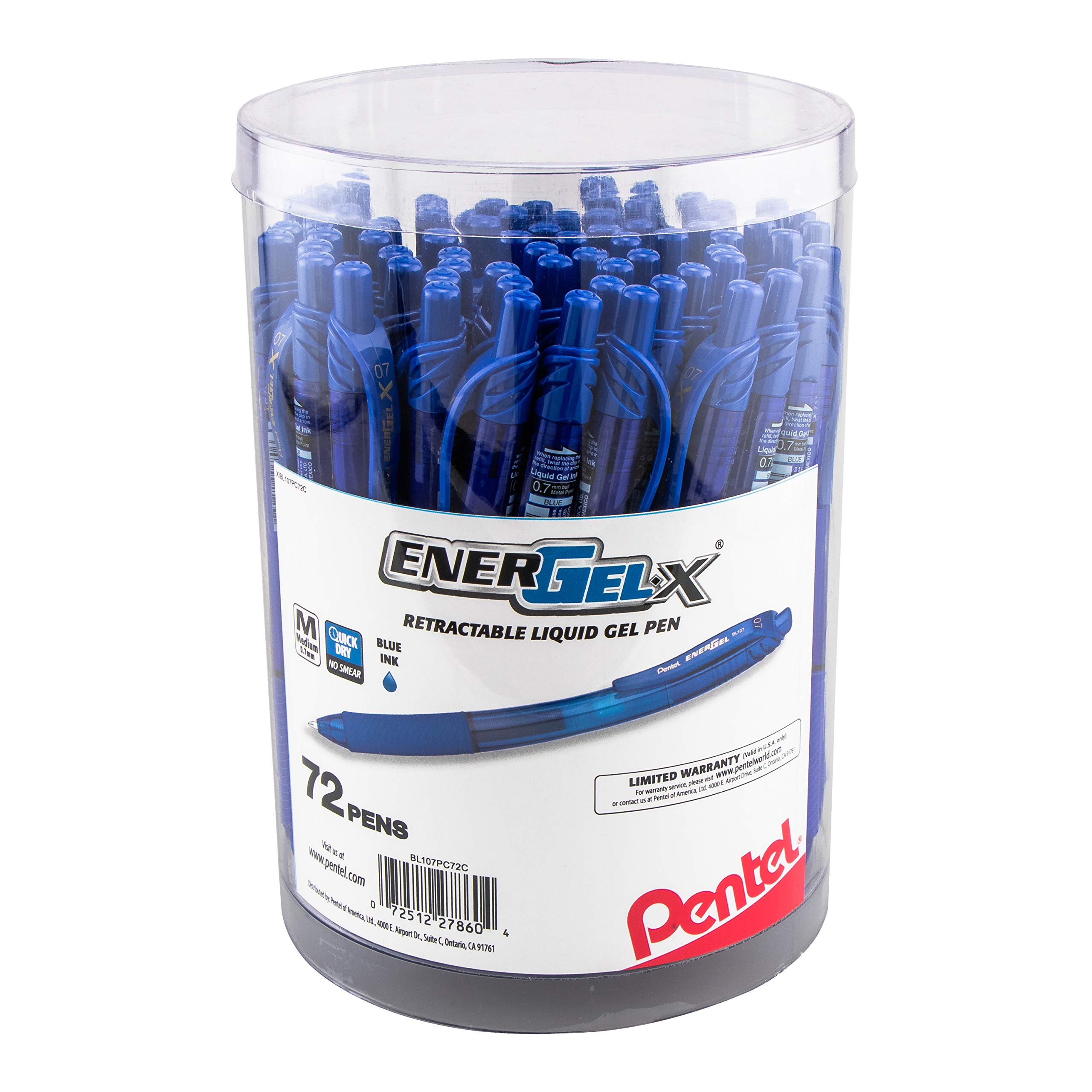 Pentel EnerGel-X - Penna a gel retrattile, linea Med, contenitore 72K 0,7 mm 72 Pack Scarpette a strappo Voltaic 3 Velcro Fade - Bambini