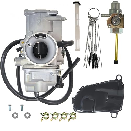 Carburetor 16100-HA0-682 Replacement for Honda Big Red ATC250ES 250 1985-1987 Carb with Petcock Fuel Tank Shut Off Valve 16100-HA0-003