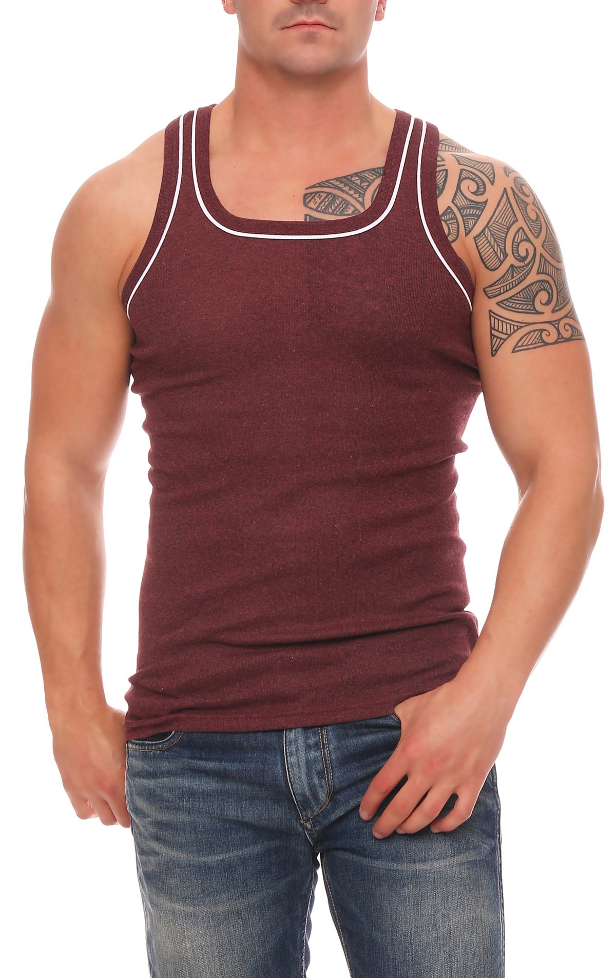 Cocain underwear Herren Unterhemden Vollachsel Achselhemden Bio Baumwolle super weich Feinripp Gr. 5 (M) - 13 (7XL)