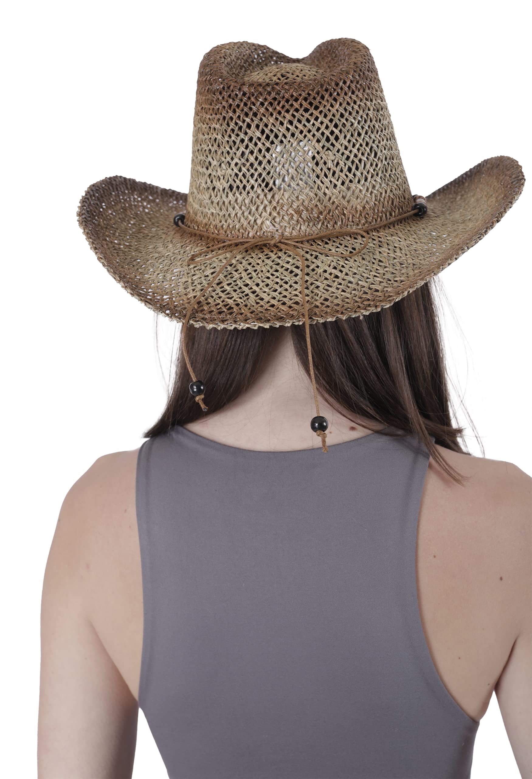 Carnavalife Sombrero Cowboy de Paja Estilo Western para Adulto, Familia por Color y Talla
