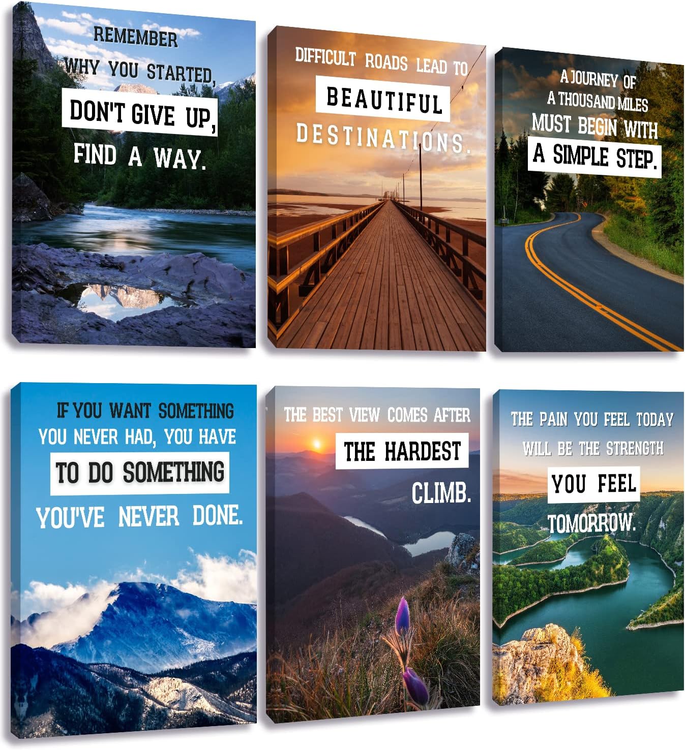 Amazon.com: Dbtxwd Inspirational Quotes Canvas Wall art,Nature Theme ...