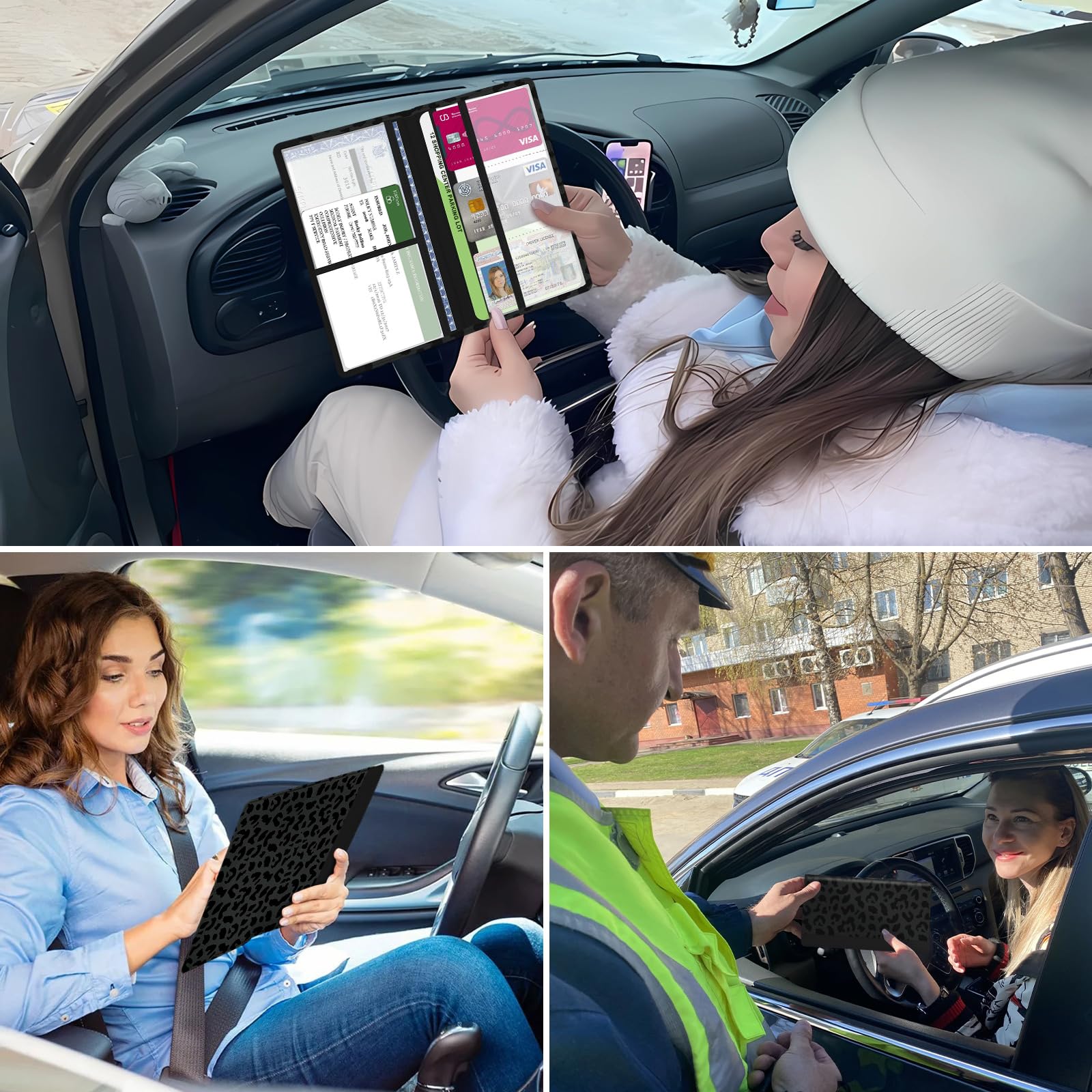 Car Registration and Insurance Holder with Magnetic Closure for License Cards and Documents All Vehicle Needs and Car — view 6