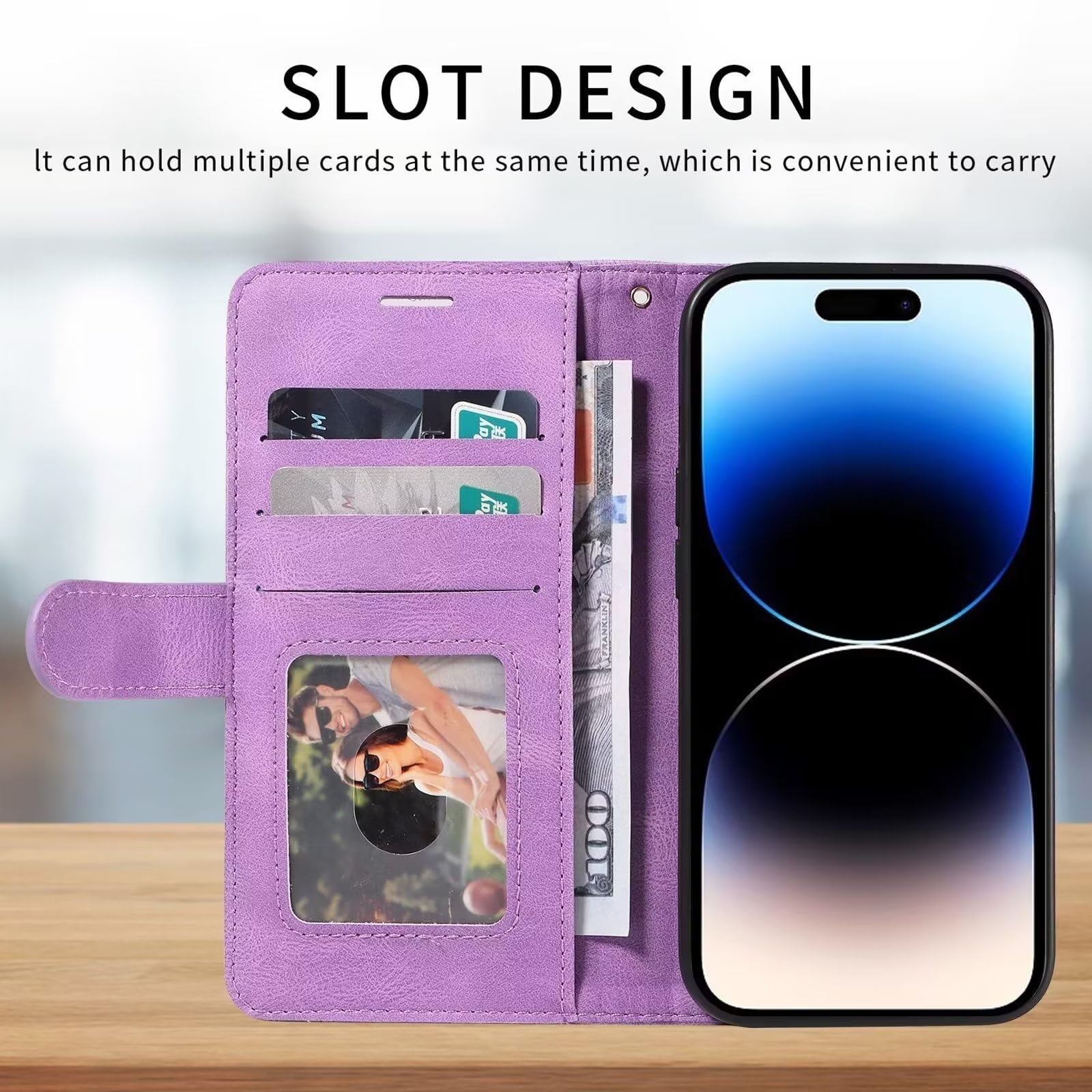MOJIA Cover Portafoglio Per Oppo Realme C33 - Custodia Flip In PU Con Supporto, Slot Carte E Protezione RFID, Colore Blu