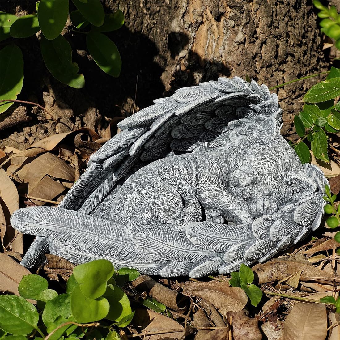 Angel Cat Memorial Stones Cat Headstone Memorial Garden Stone Cat Tombstone Pet Grave Markers for Cat Pet Memorial Gift Loss Sympathy Gifts for Cats