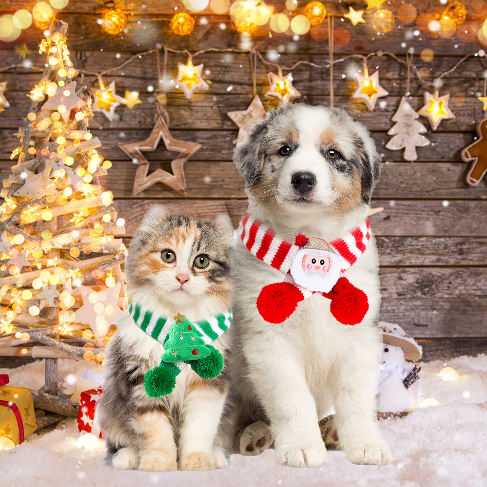 ABOOFAN 2 Stuks kerst kostuum huisdierbandana voor kattenhond