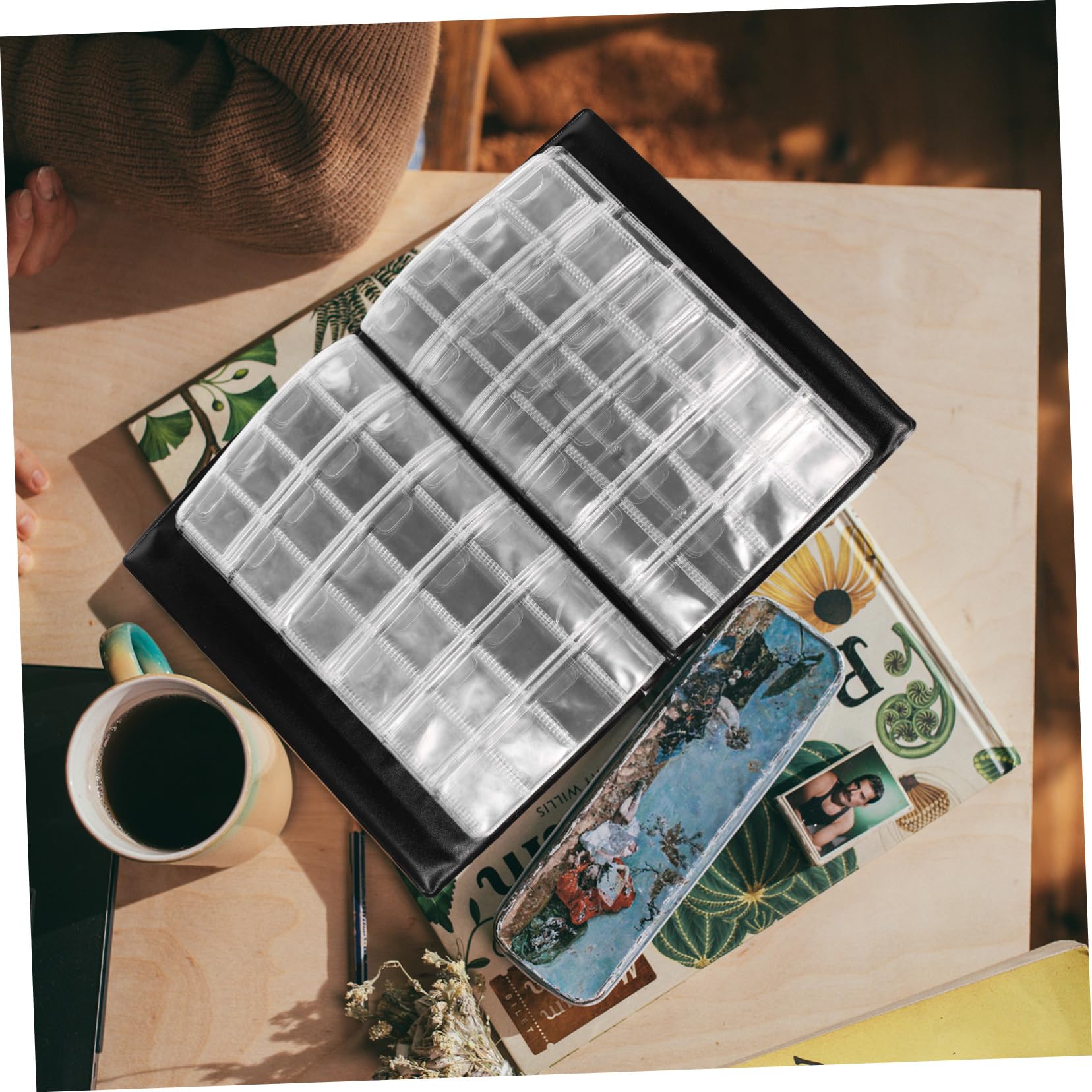 TOYANDONA Album per Monete da Collezione Espositore Trasparente per Monete e Carta Moneta Raccoglitore Sicuro in PVC Robusto Custodia Elegante e Pratica