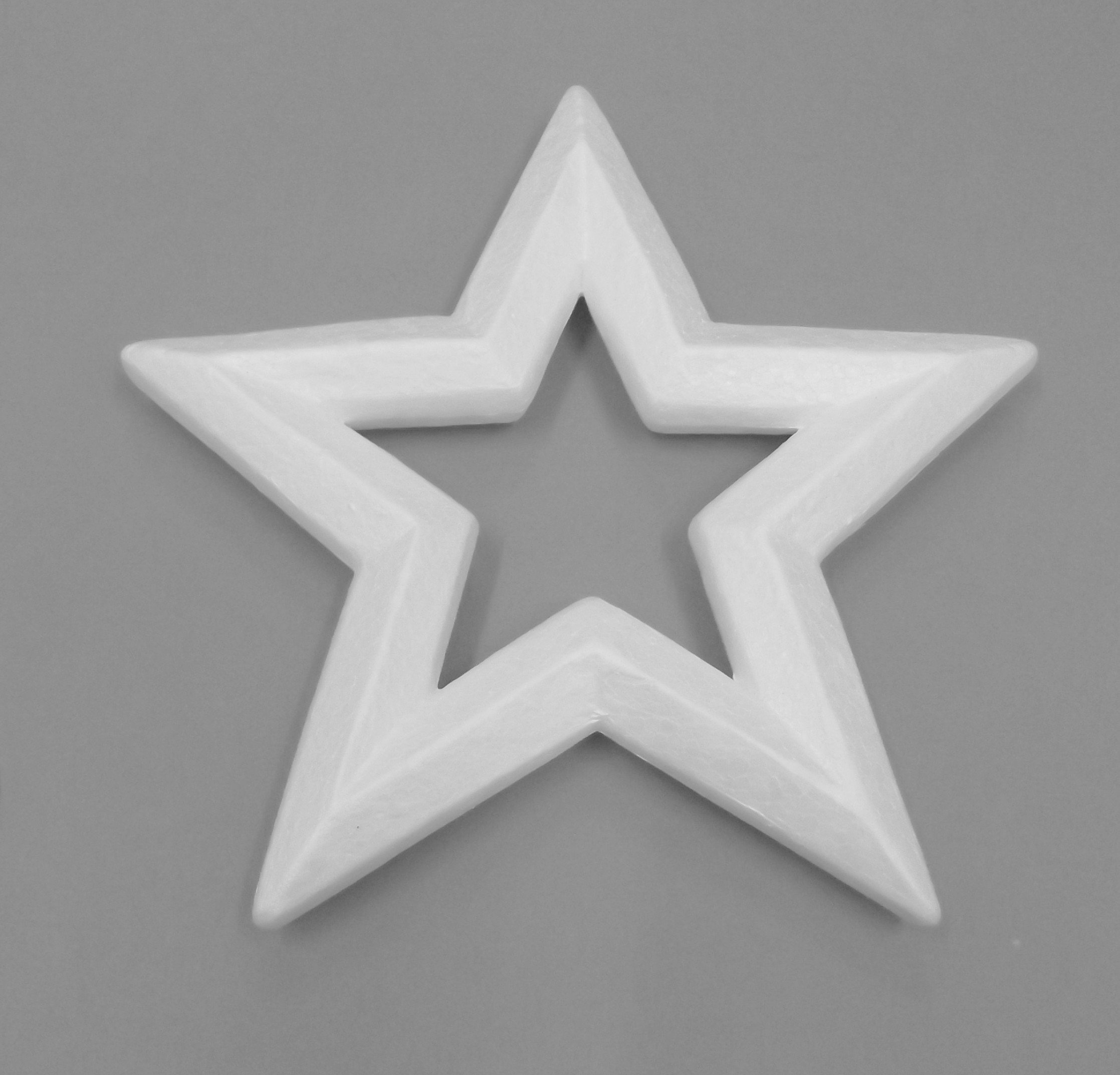 CraftmillPolystyrene Star Outline Shape 31cm / 310mm – Box of (30)
