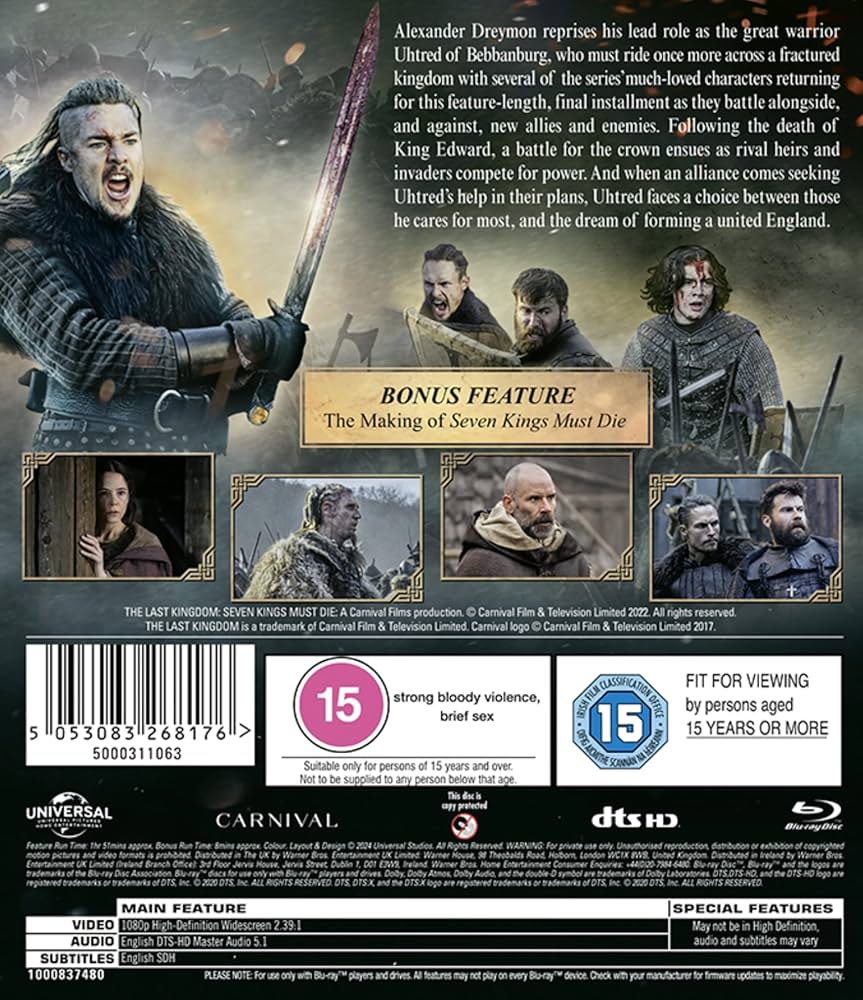 The Last Kingdom: Seven Kings Must Die [Blu-ray] [2023
