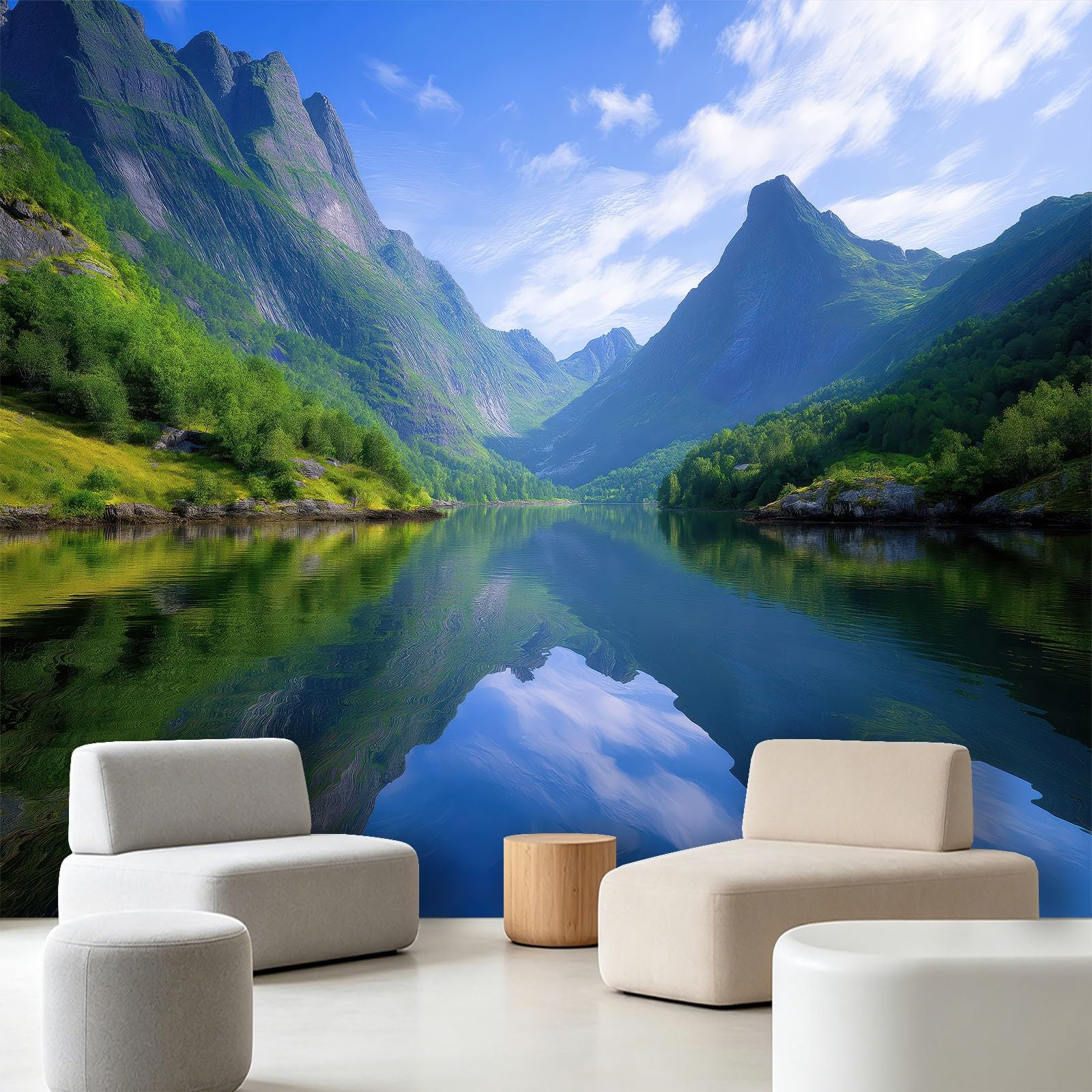 WTD - Papel pintado fotográfico (400 x 280 cm), diseño de lago