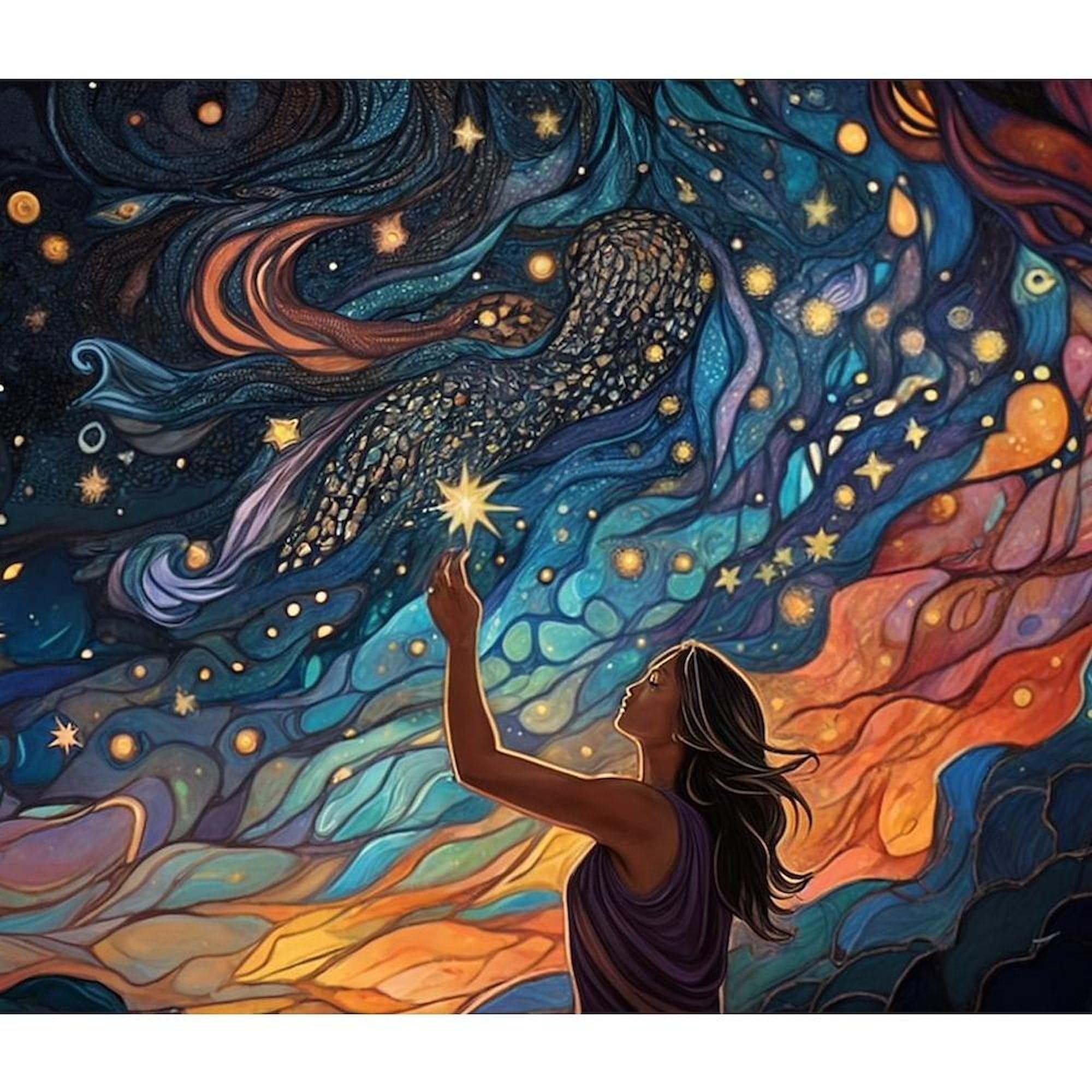 CafePress Woman in The Universe King Duvet Cover, Printed Comforter Cover, Unique Bedding