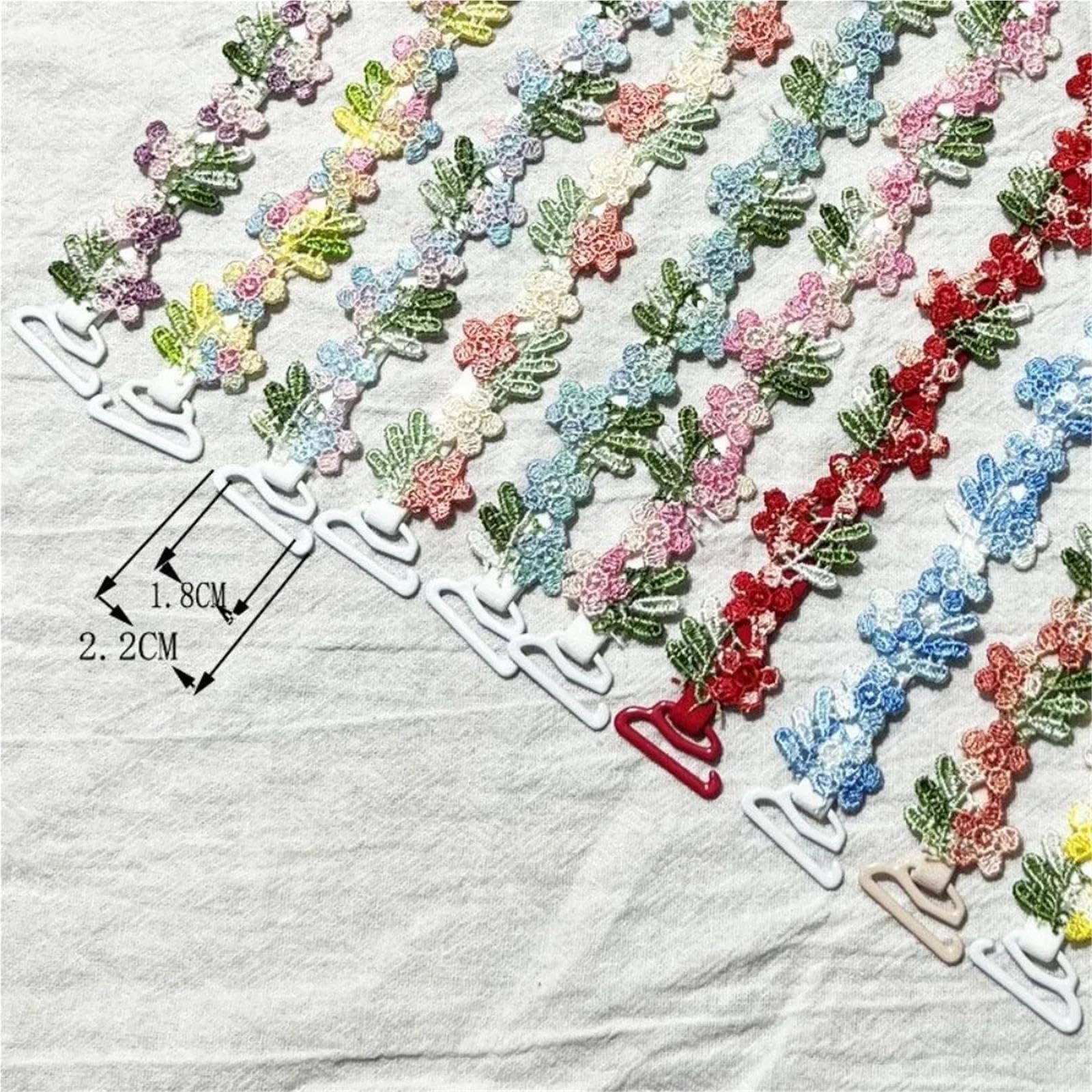10 Par Tirantes De Sujetador Floral Con Flor Encaje