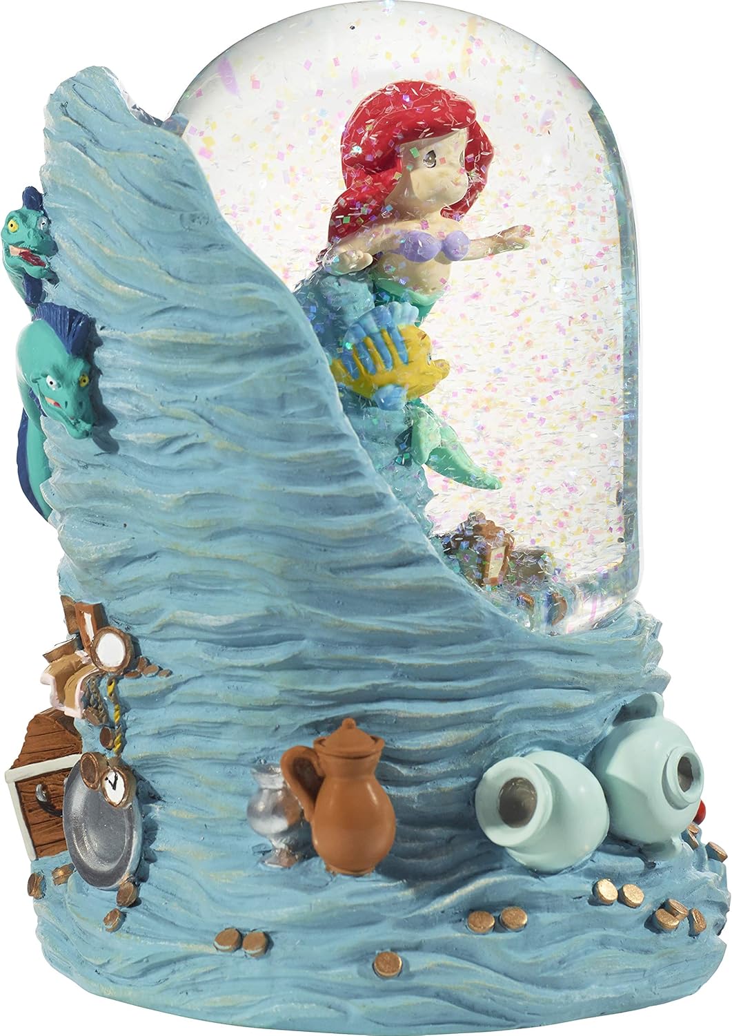 Precious Moments 201114 Disney Showcase The Little Mermaid Sea Treasures Ariel Resin/Glass Musical Snow Globe