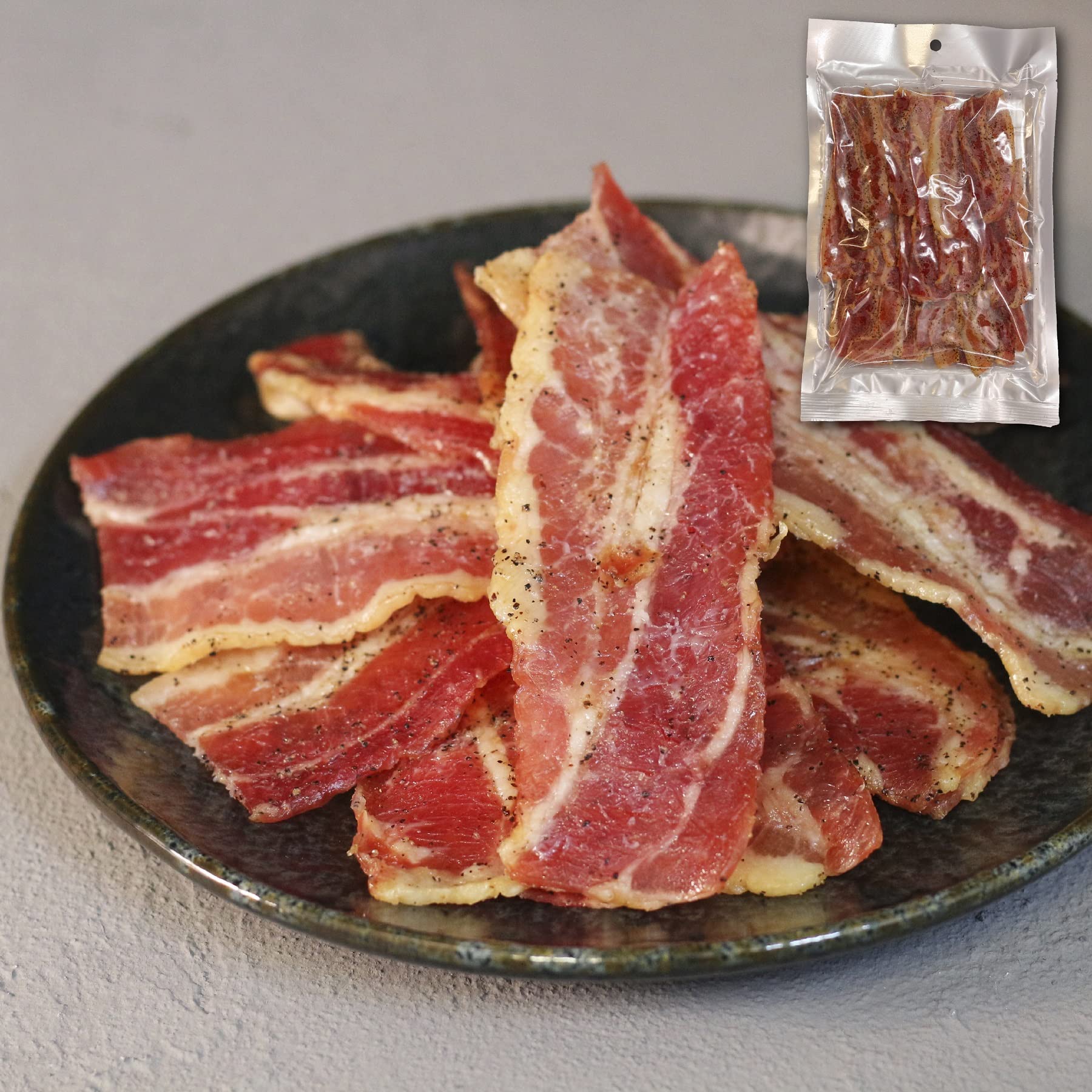 どっさり塩こしょうベーコン ベーコン30枚前後 200g おつまみ 珍味 お菓子…