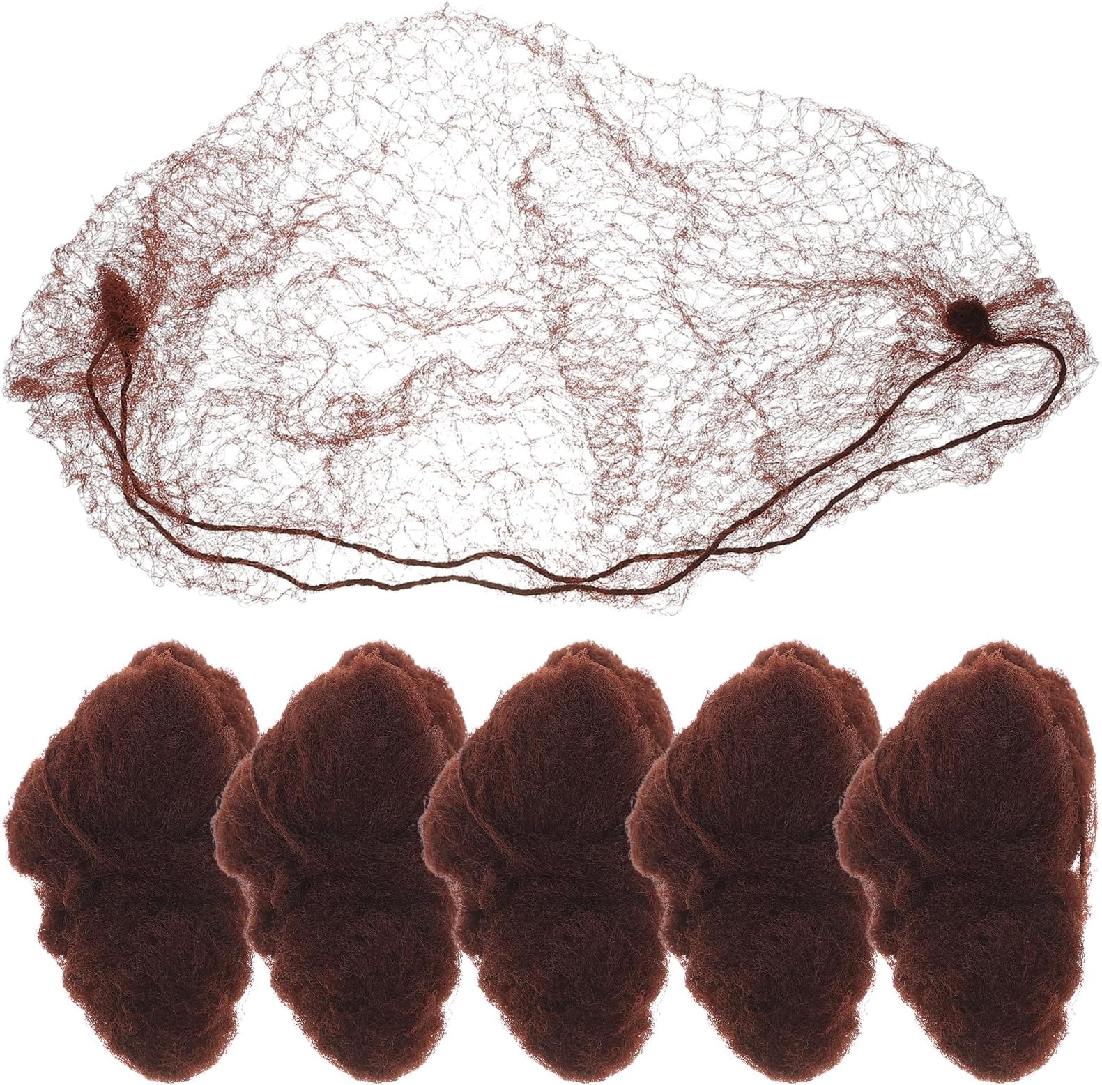 Artibetter 50pcs Hairnet Bun Net Invisible Elastic Mesh Net Wig Nets for Kitchen Food Serive Coffee Hair Bun Making Ballet Dancer
