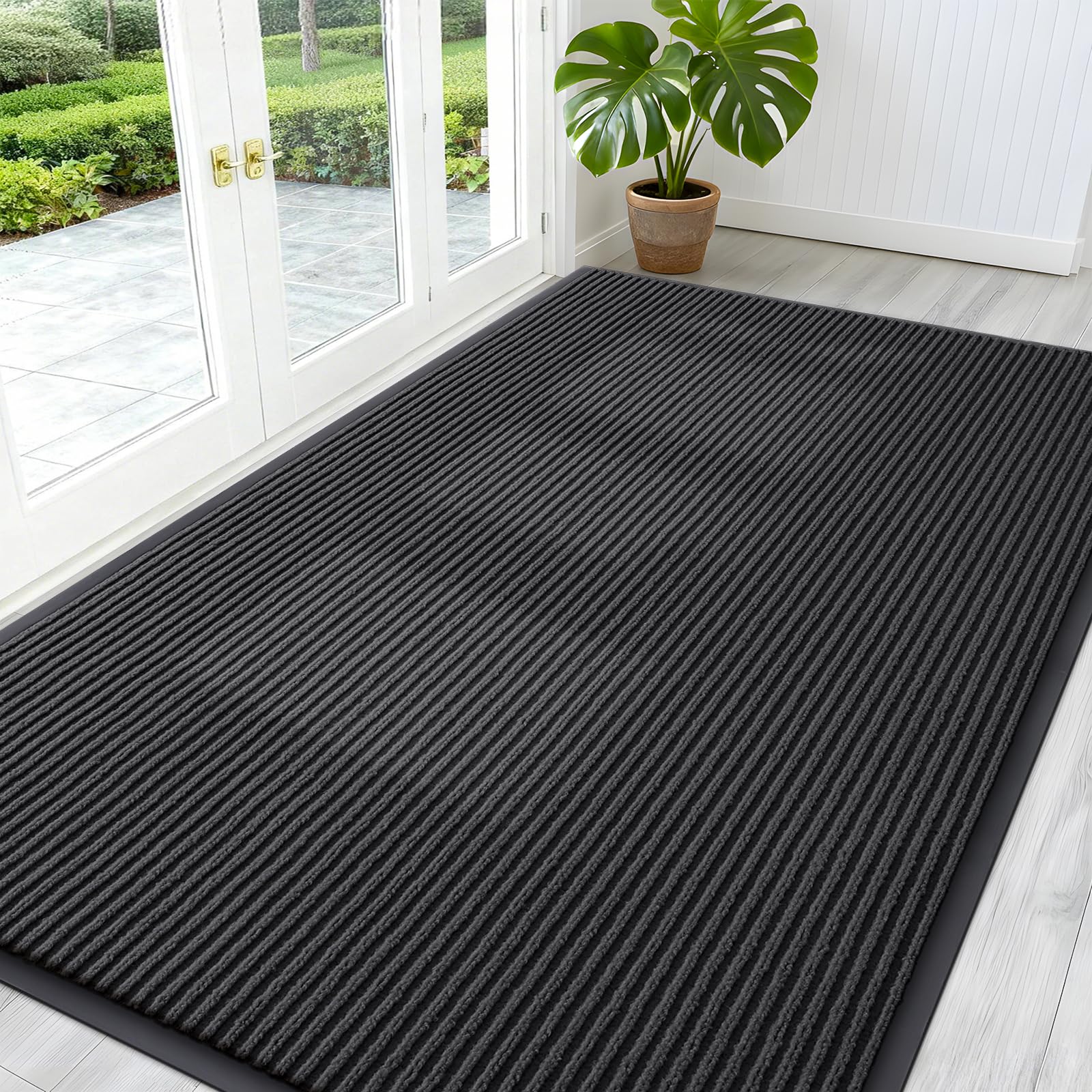 OLANLY Front Door Mat Indoor Outdoor Entrance, Waterproof Heavy Duty Doormat, Fade Resistant, Low Profile, Easy Clean Patio Porch Welcome Floor Mats for Entry, 29.5x17, Beige — view 143