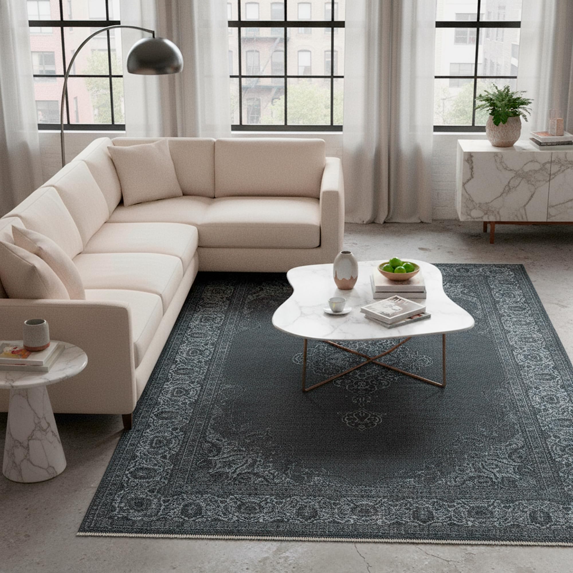 Kelim Patchwork Tapijt Woonkamer Blauw 80 X 290 cm, Modern Laagpolig3 Vloerkleed, Superzacht