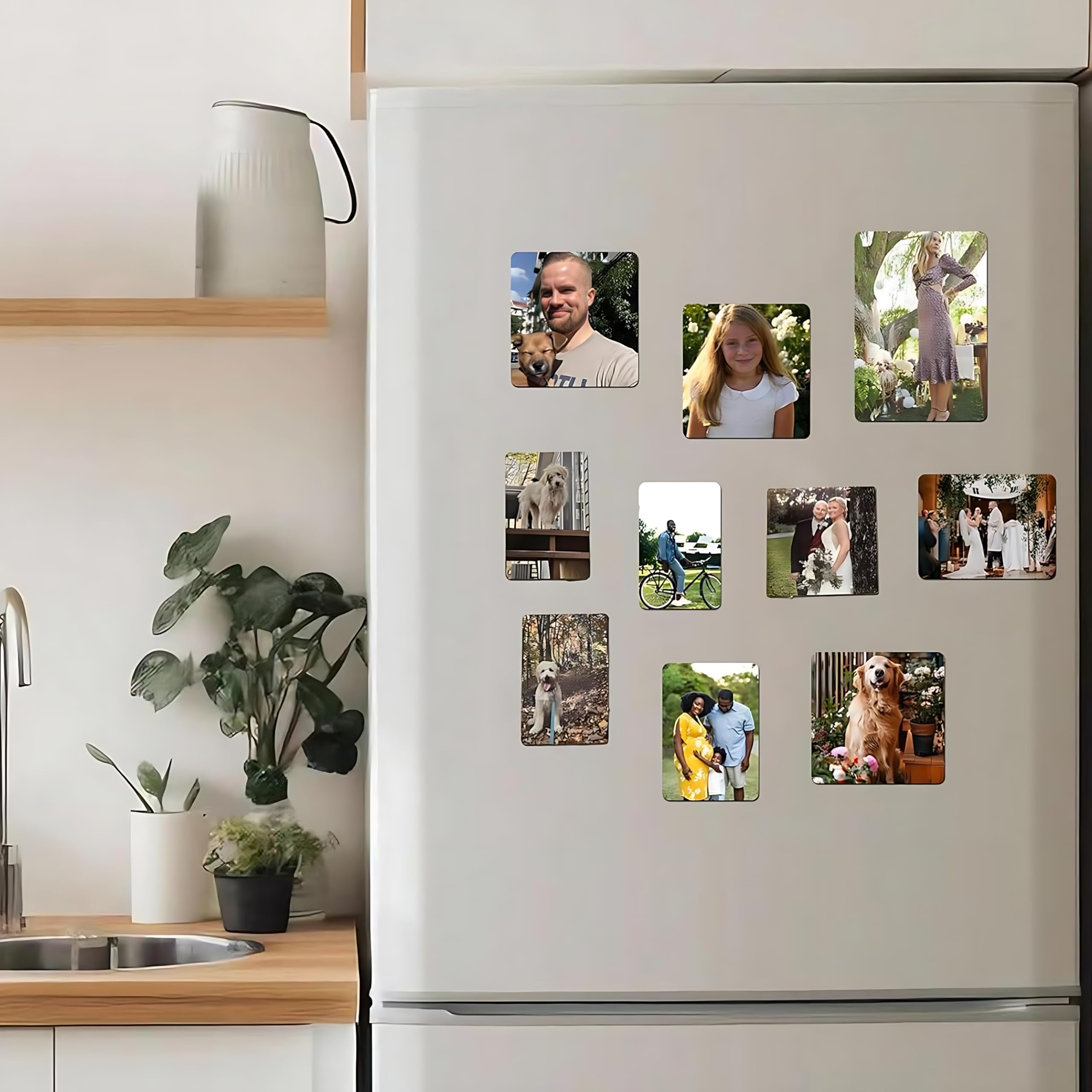Zestaw do robienia magnesów fotograficznych, magnetyczna drukarka fotograficzna DIY z zaokrąglonymi magnesami krawędziowymi do lodówek, szafek, tablic suchościeralnych, idealna do projektów