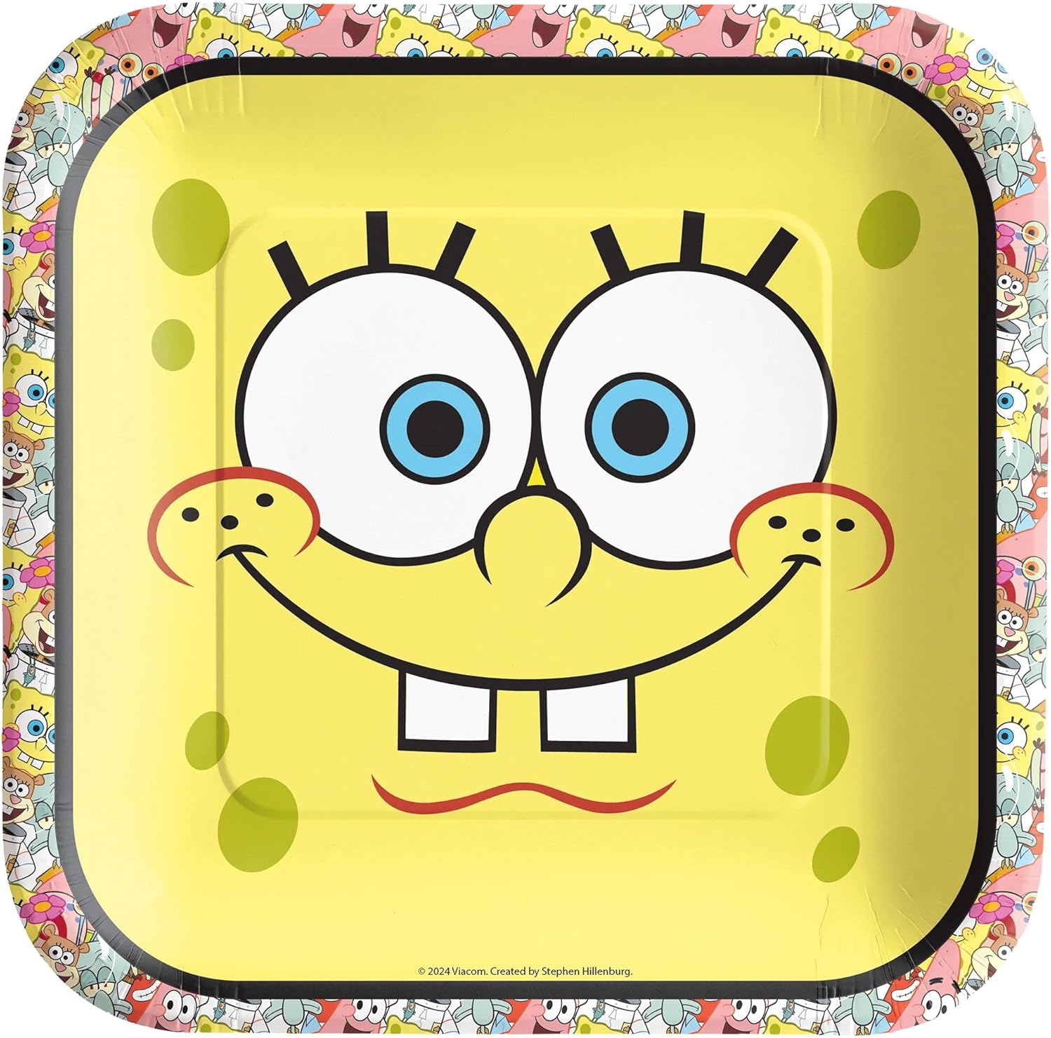 Amscan Spongebob Birthday Party Supplies Bundle Pack includes Paper Plates - 24 Count - Image 2