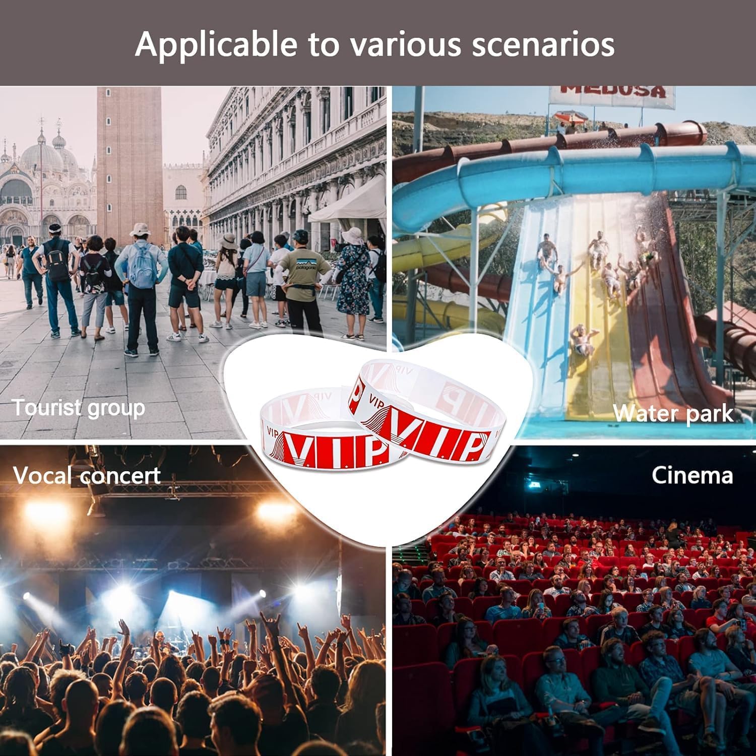 1000 Braccialetti Identificativi BetterJonny - Impermeabili, 10 Colori, Per Eventi - Foto 5