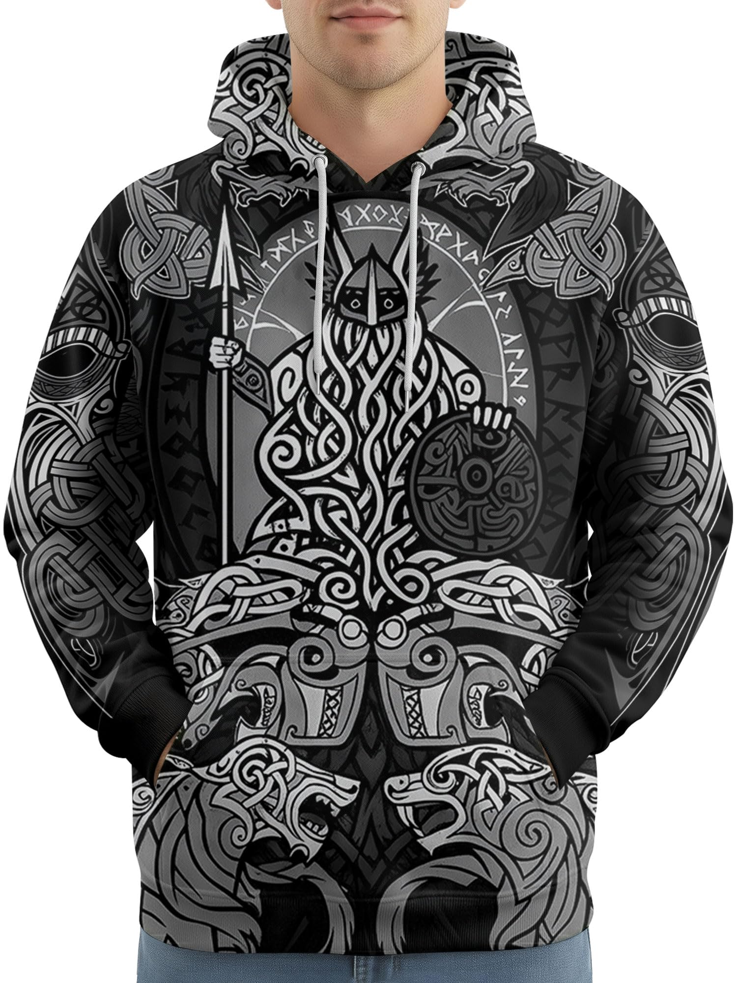 PAGYMO Graphic Hoodies for Men Funny Novelty Pullover Hooded Sweatshirt