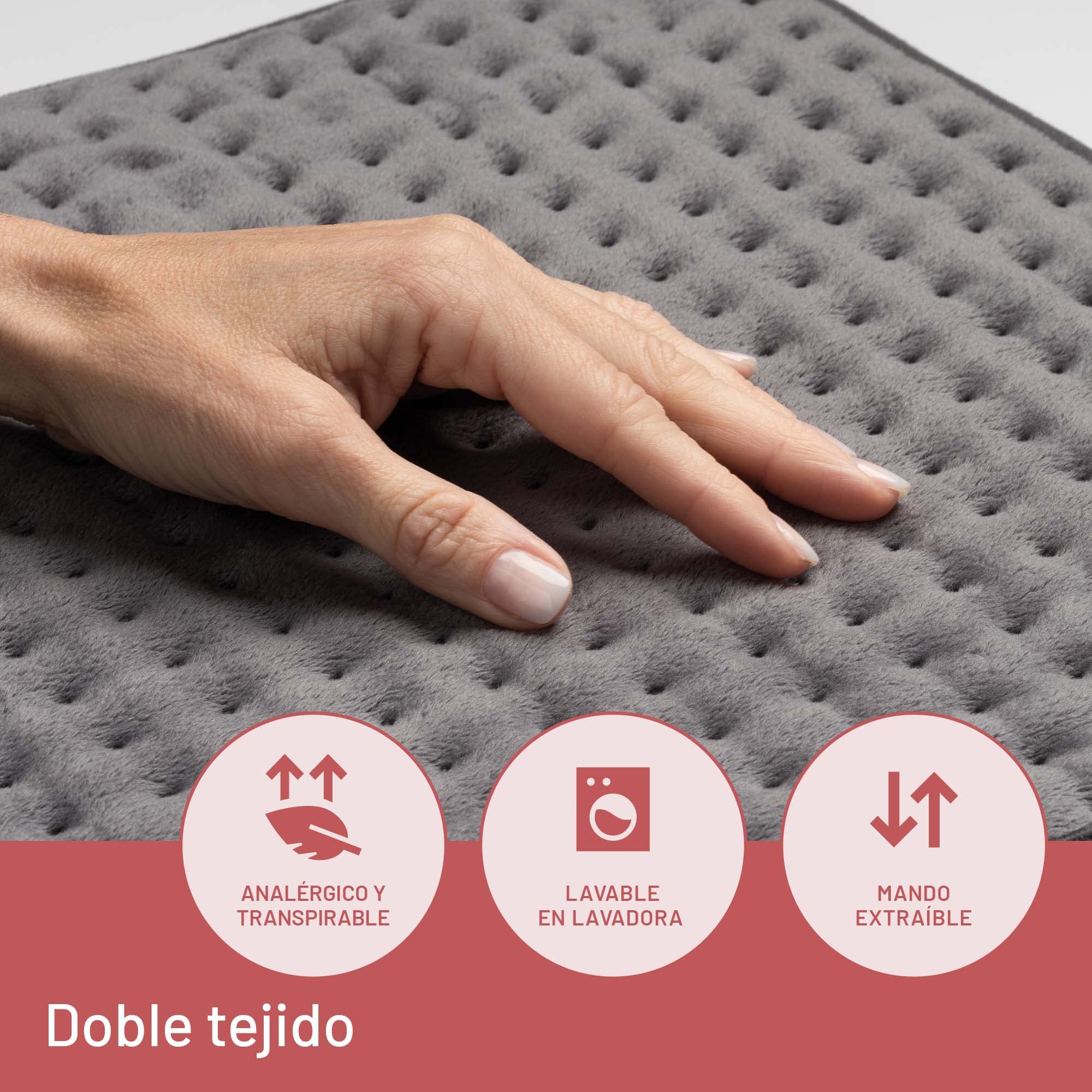 Imetec Intellisense Essential, Almohadilla térmica multiusos, para todo el cuerpo, calentamiento rápido, tela hipoalergénica, 5 temperaturas, bloqueo eléctrico de seguridad, lavable, 40 x 35 cm