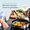 BergHOFF Home Pan Set - 2 Pieces - Non-Stick Frying Pan - Coated Pans - Stainless Steel Pan - Frying Pan - Universal Pans for All Hobs - Black