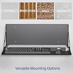 VIVO Black Flip Down 24 Inch Keyboard Tray Wall Mount, Mount-FDKB1 | Fits Standard Size Keyboards and Mice, Fold Down Typing Platform, Space Saving Design, Mouse Pad Included