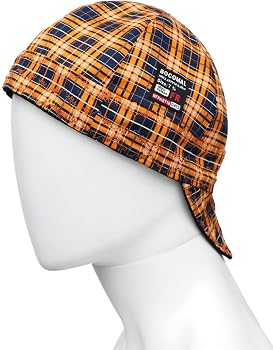 BOCOMAL Welding Cap - Flame Resistant 10oz Cotton Canvas, 6-Panel Design, Black, Size 7 1/2