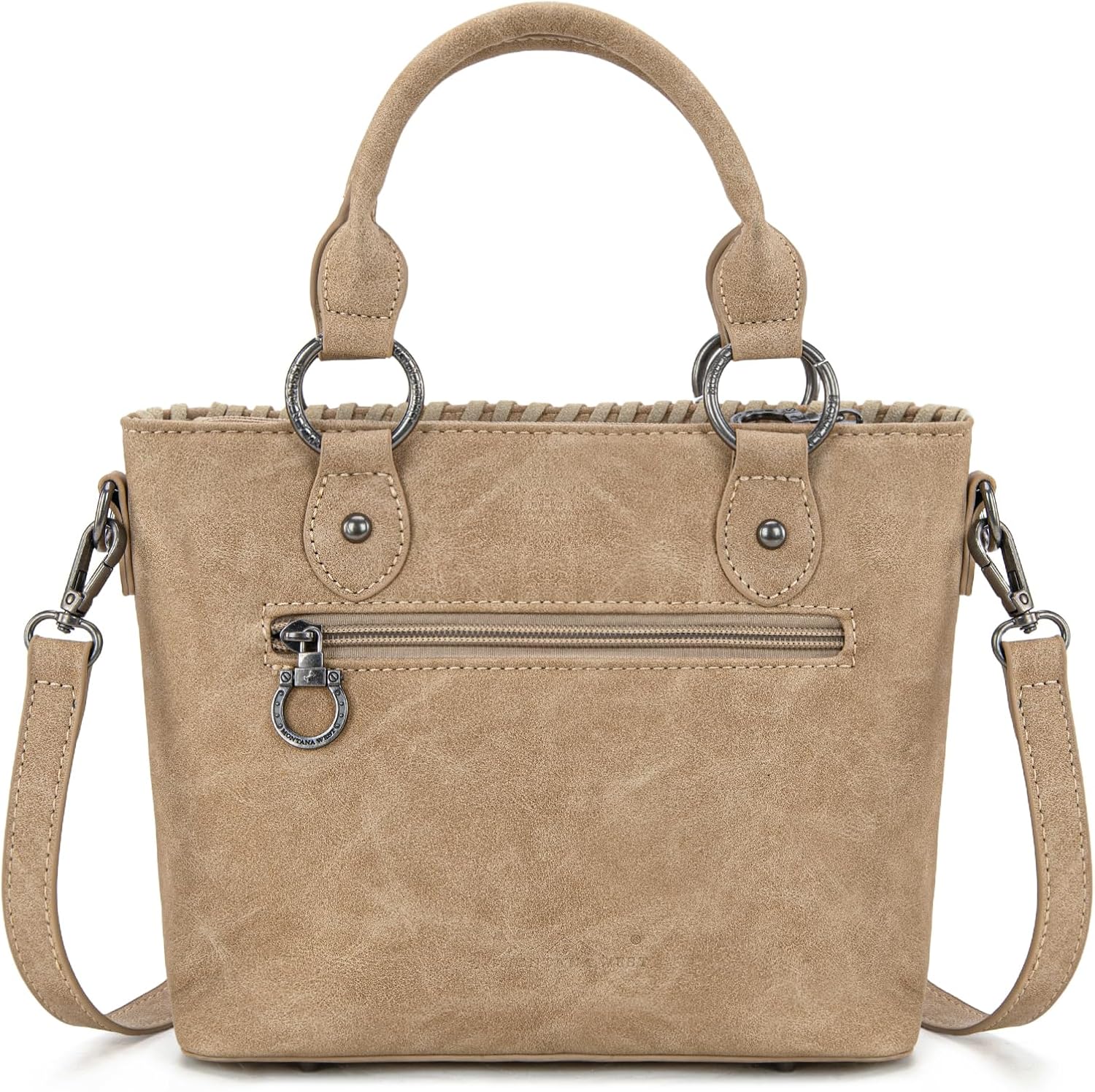 Montana West Mini Tote Bag Embossed Collection Western Floral Tooled Handbag - Image 5