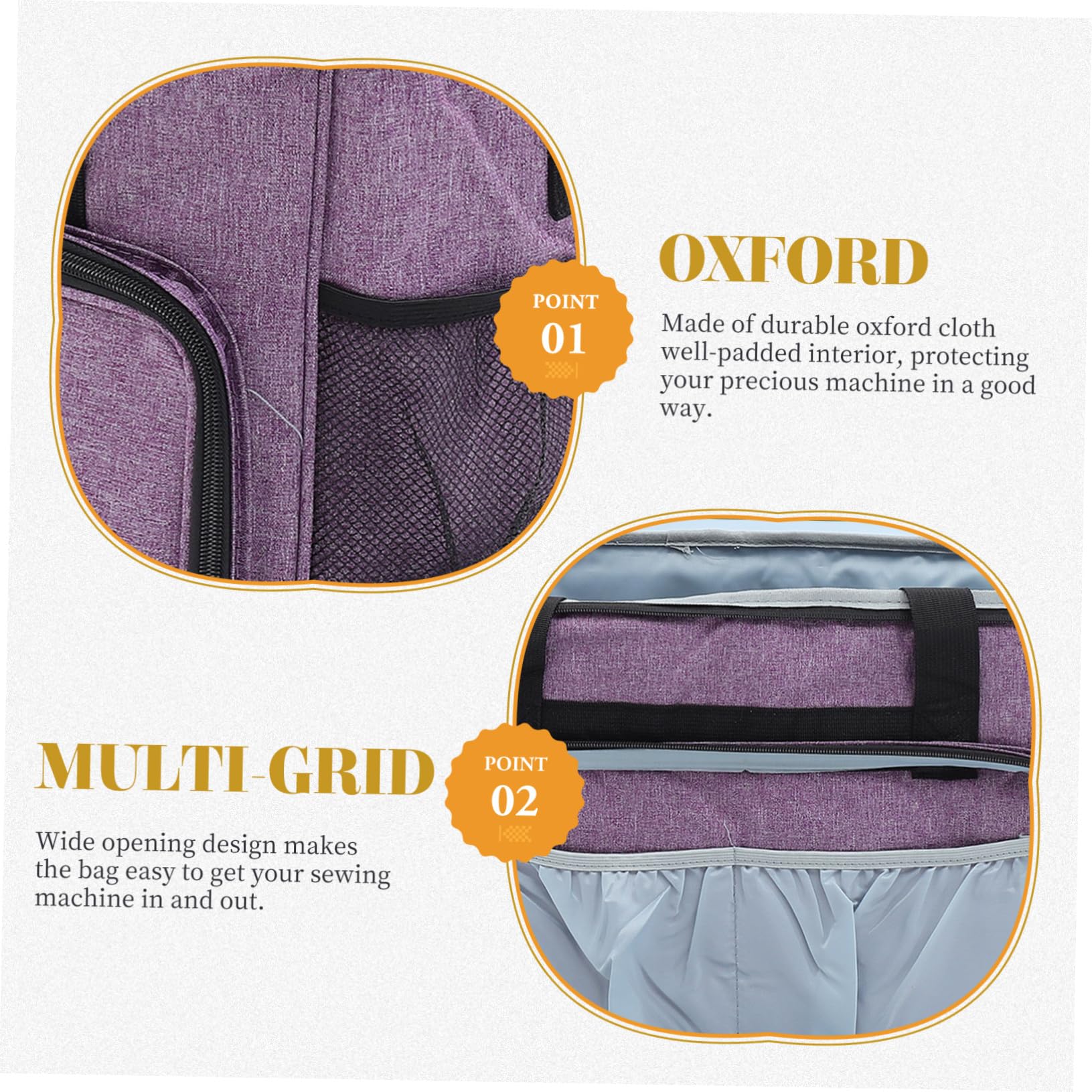 HAPINARY Handheld Sewing Machine Holder Multipurpose Storage Pouch Large Capacity Oxford Cloth Travel Case