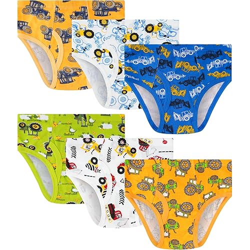 100% Cotton Soft Boys Briefs Size 2T-12Yrs Underwear (6-Pack)