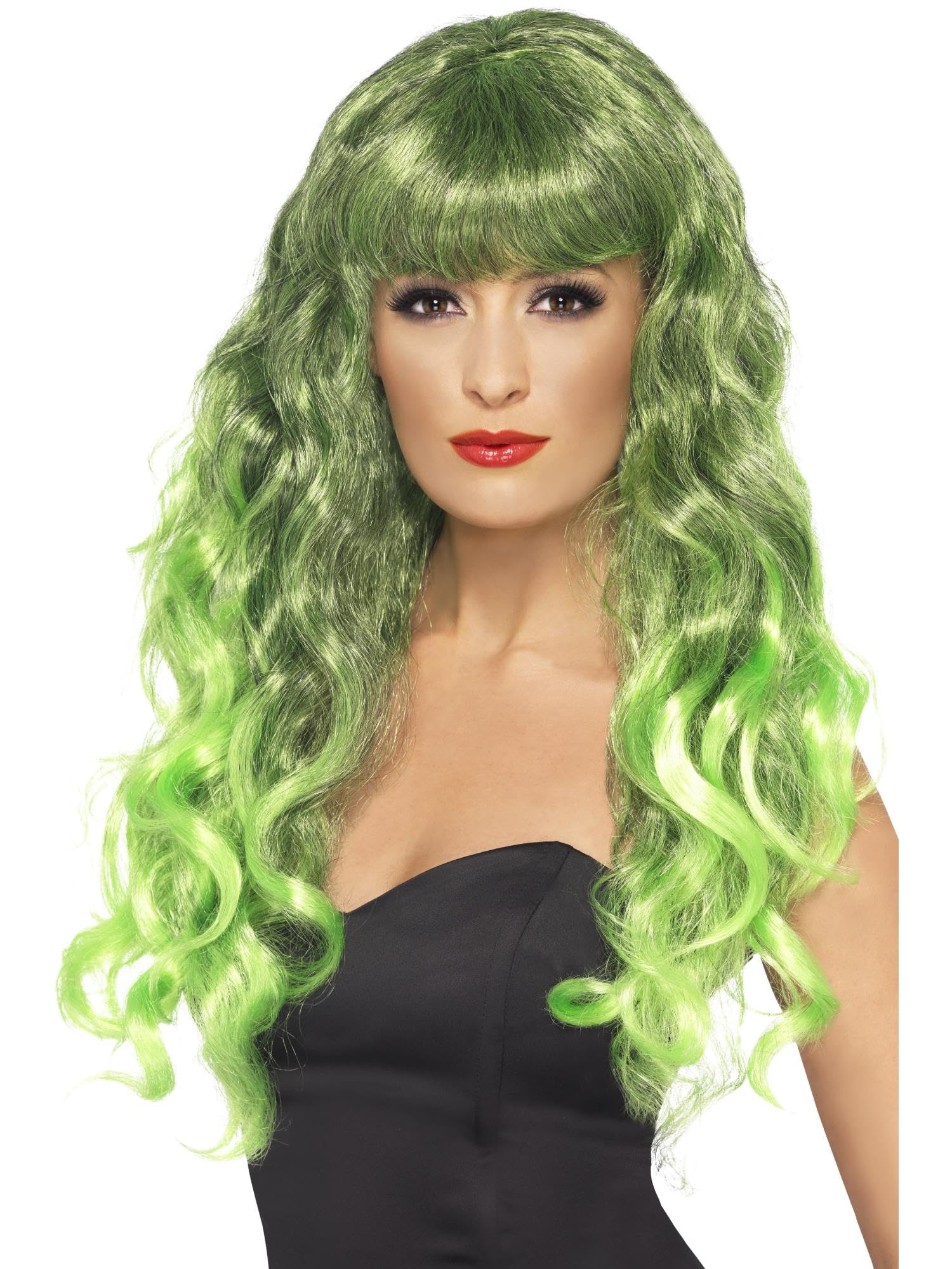 Smiffys Women's Siren Long Curly Wig With Fringe