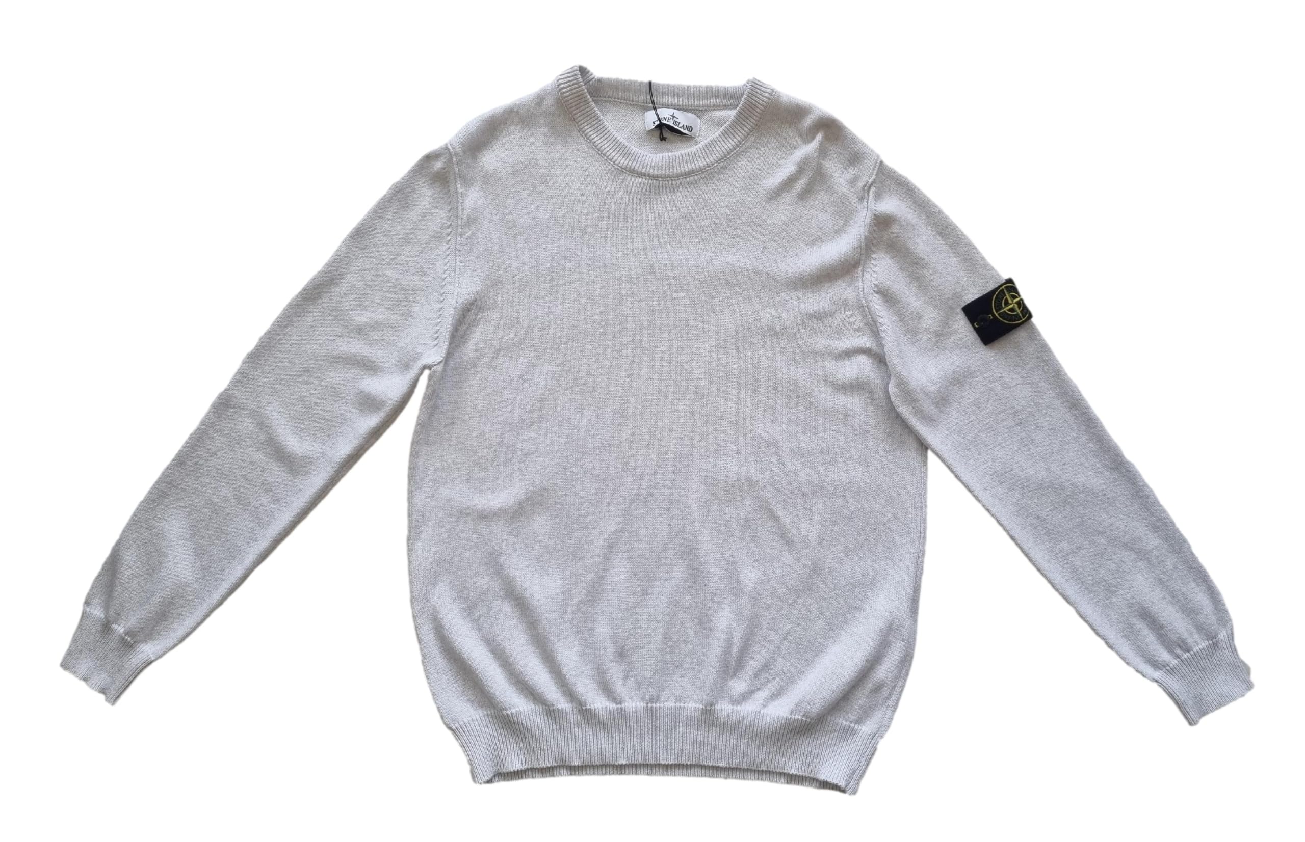 Stone Island Maglione in Cotone da Uomo 8015528D3 V0M64 Melange Grigio