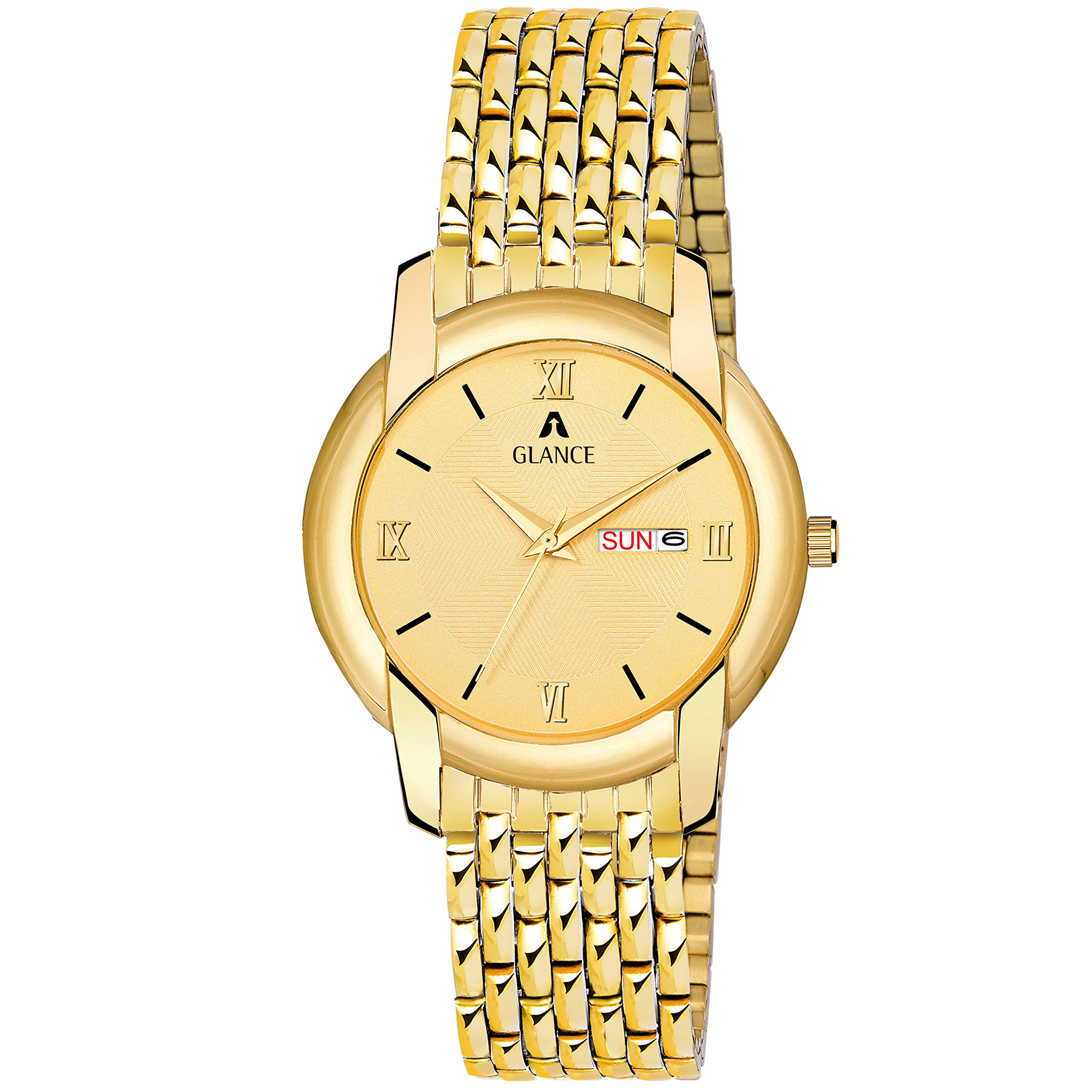 Aglance 7954YM02 Golden Analog Wristwatch Collection for Men and Boys with Stylish Strap Adjustable Strap and Quartz Movement (B07ZYSXM8S) Amazon Price History, Amazon Price Tracker
