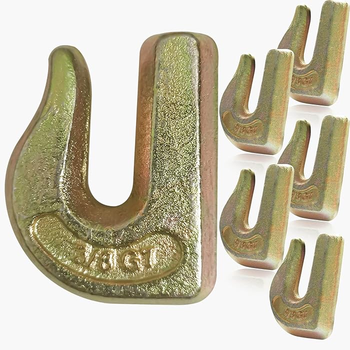 Buy 6Pcs Weld On Chain Hooks, 3/8” Heavy Duty Grab Hooks for Tractor