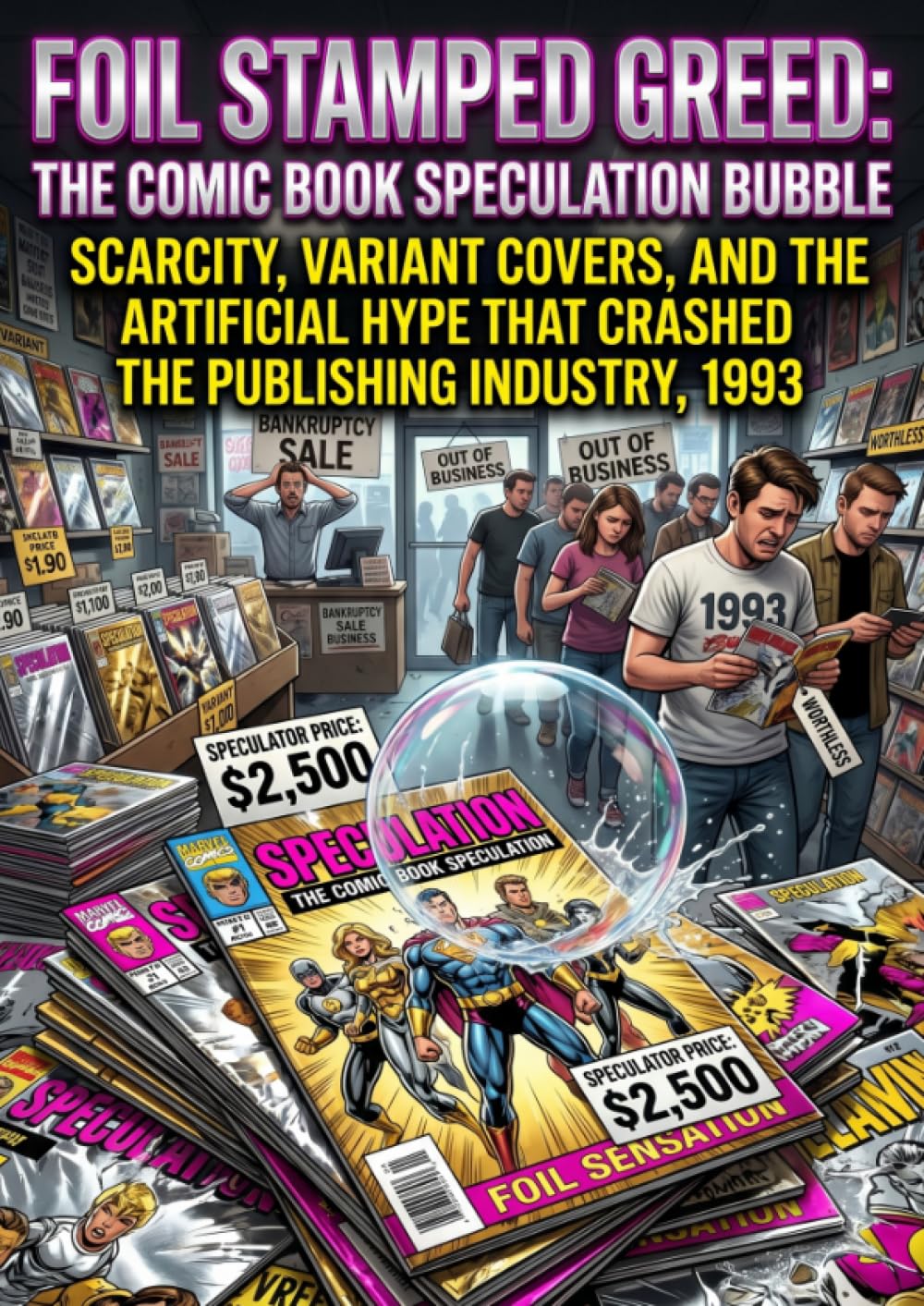 Foil Stamped Greed: The Comic Book Speculation Bubble: Scarcity, Variant Covers, and the Artificial Hype That Crashed the Publishing Industry, 1993