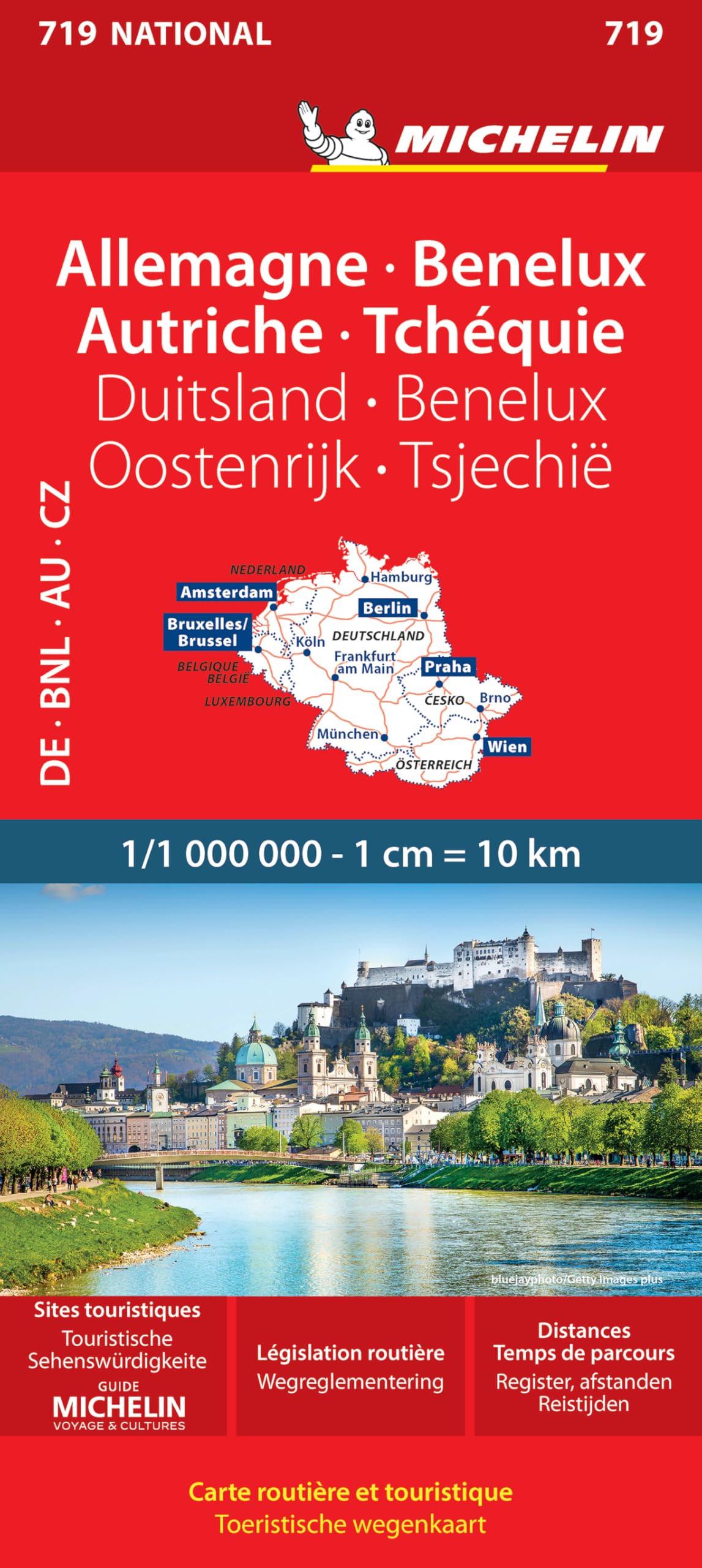 Germany / Benelux / Austria/Czech (719): Wegenkaart Schaal 1: 1.000.000 (National)