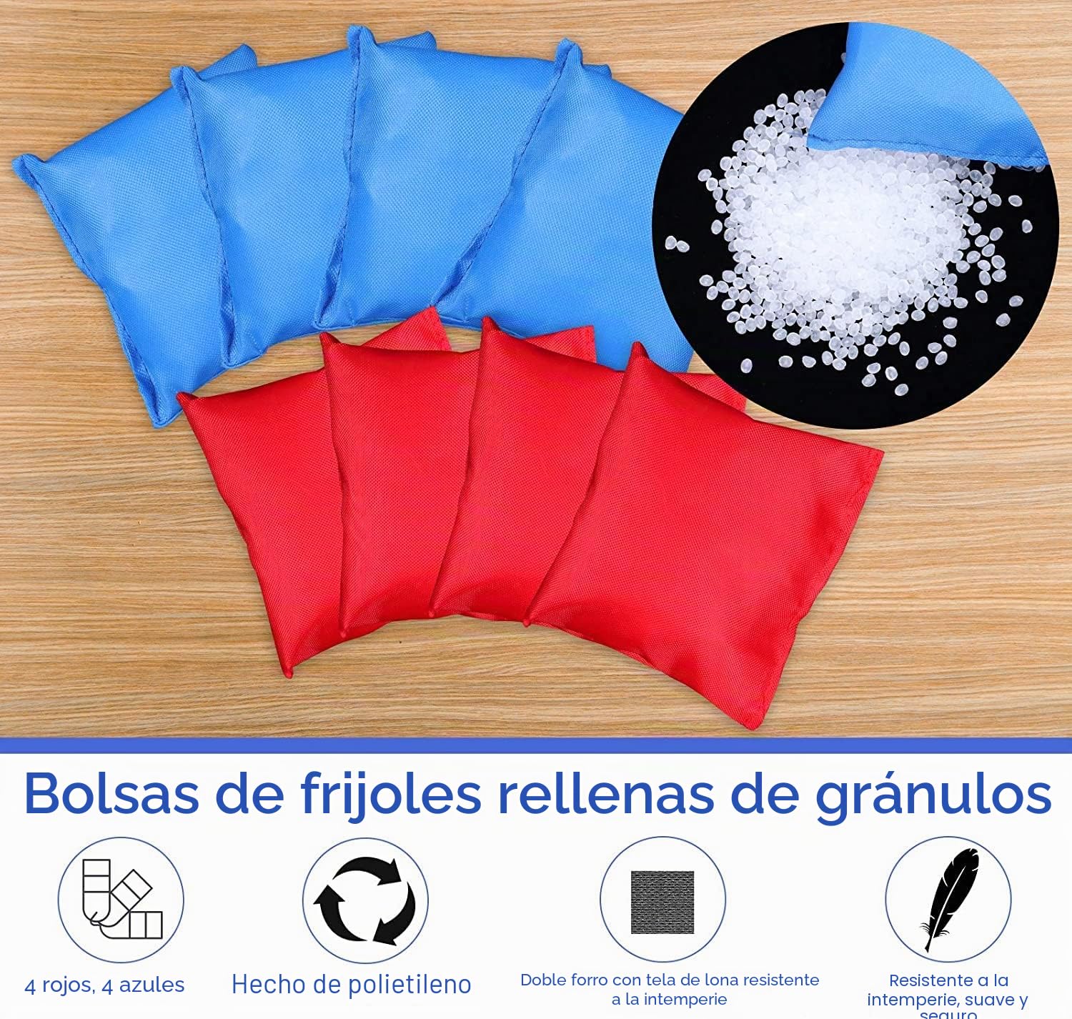 Portable Cornhole Juego de, Cornhole al Aire Libre con Marco 8 Bolsas de Frijoles y Bolsa de Transporte para el Patio Trasero, césped, Camping Juegos Jardin de Jardín Rojo