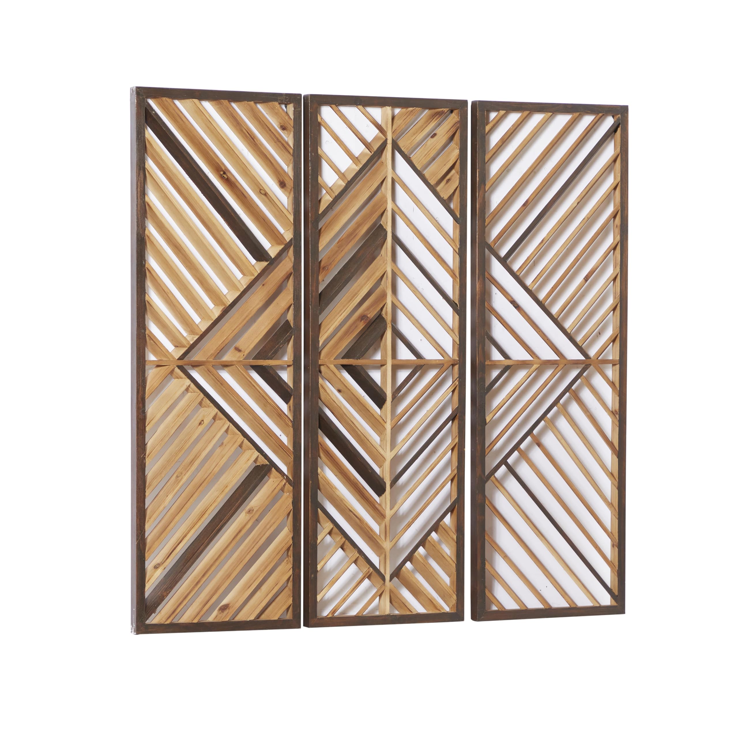 Deco 79 Decorazione da parete, S/3 30,5 cm W, 88,9 cm H, marrone