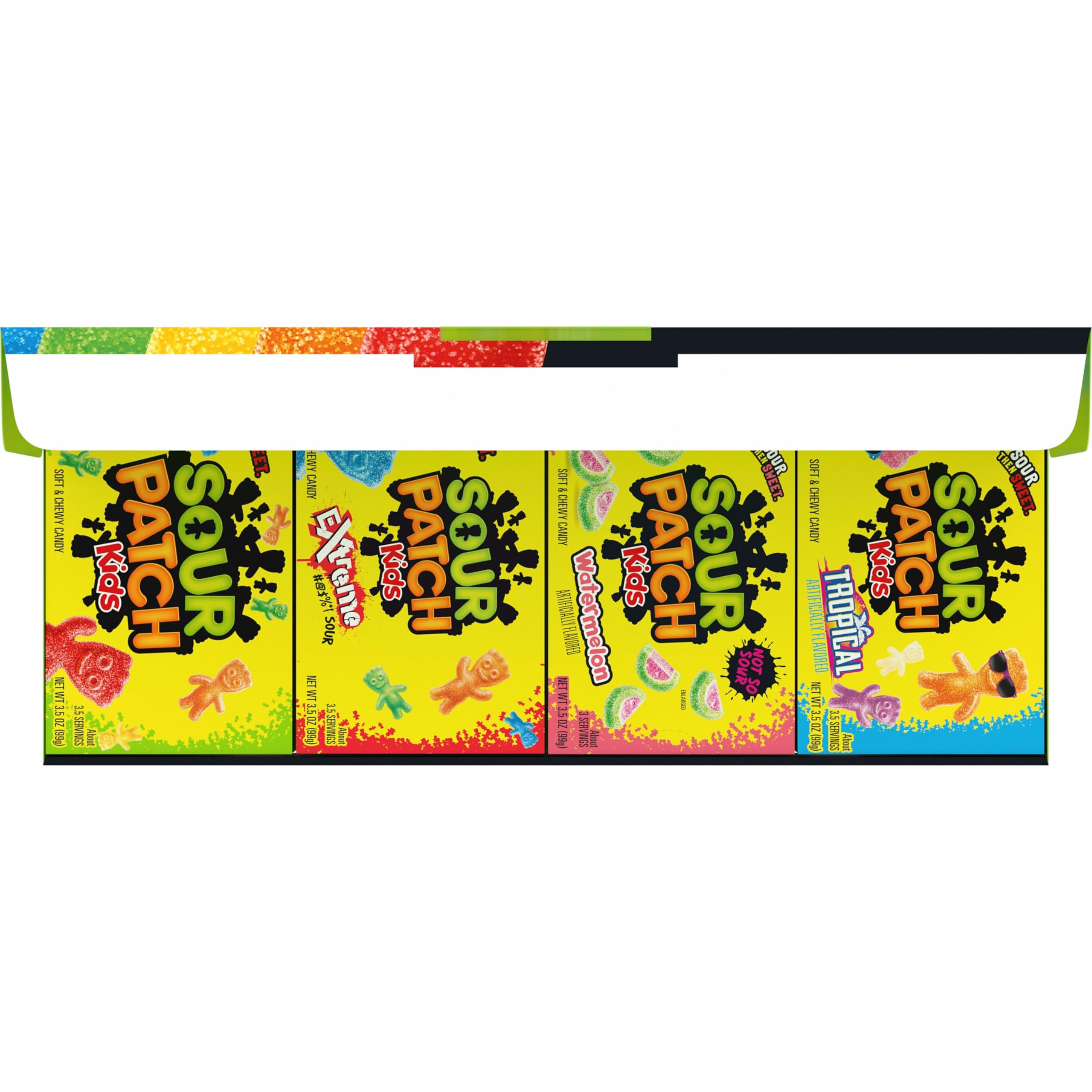 SOUR PATCH KIDS Confezione regalo di caramelle gommose morbide e gommose, confezione regalo, 8 ct | 8 scatole singole da 99,2 g, caramelle sfuse
