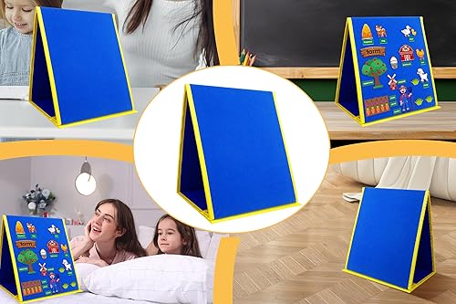Miniatura 7 de Tablero de fieltro plegable para niños pequeños, tabla de franela para preescolar, aprendizaje temprano, narración interactiva de historias de