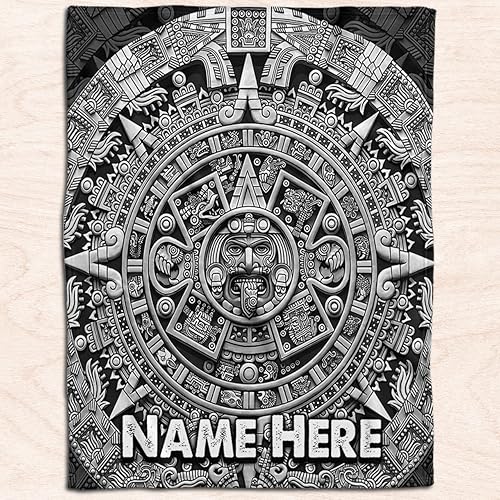 Miniatura 3 de ENCYCOM Manta mexicana azteca personalizada, manta mexicana, mantas y mantas de campo, manta de vellón del suroeste, mantas y mantas para