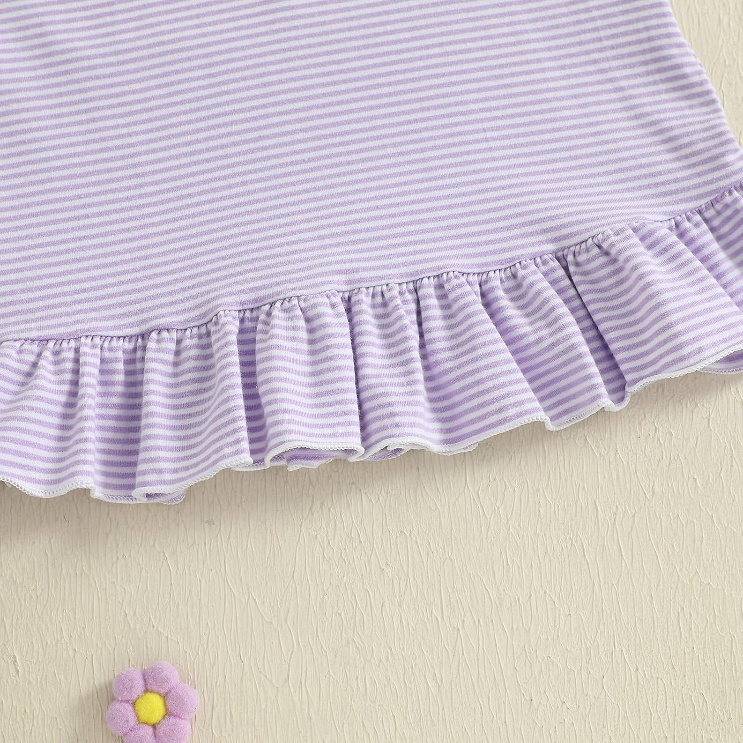 Toddler Baby Girl Halloween Clothes Pumpkin Embroidery Striped Puff Short Sleeve Dress Tunic Shirts - Image 6