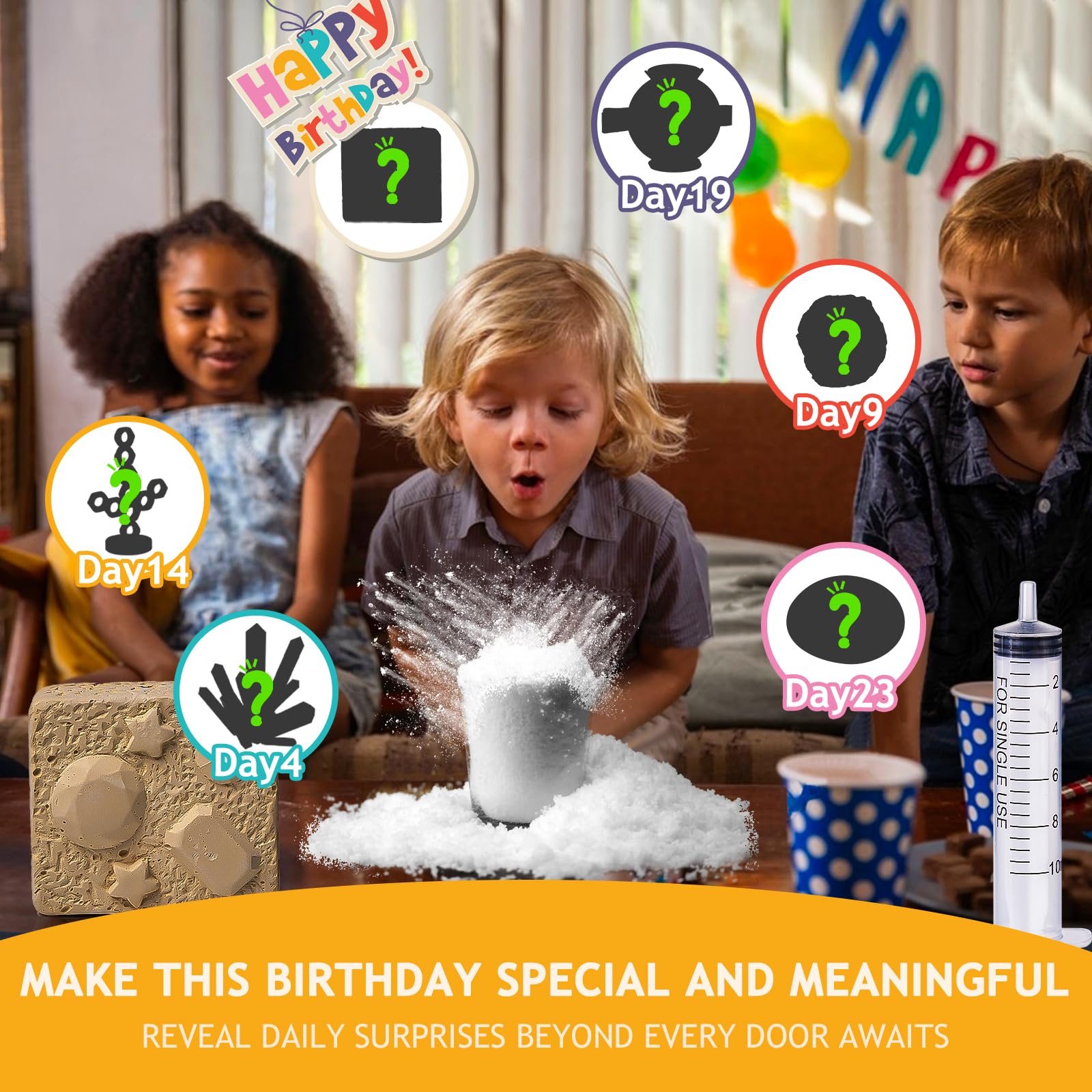 Japace Birthday Countdown Gifts for Kids Age 5-7 8-12, Science Calendar with 24 Days of Fun Experiments, A Unique Present for Birthday & Advent, Creative STEM Toys for Boys and Girls - Image 5