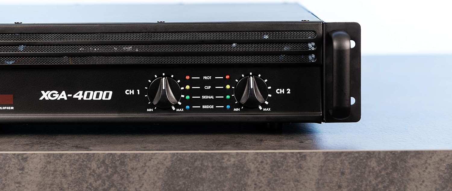 Gemini Professional 4000W 2-Channel Power Amplifier – Durable DJ & PA Power Amp with XLR/RCA Inputs, Bridge Mode, Short Circuit Protection, Thermal Cooling, Speakon & Binding Post Outputs (XGA-4000) - Image 4