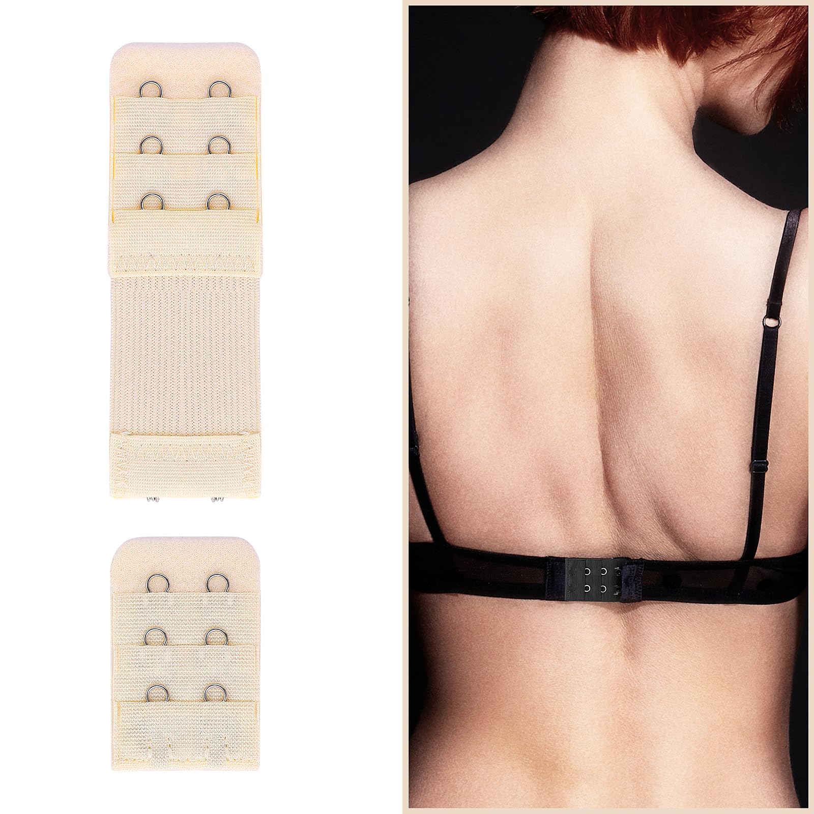 Ouligay 6 Stück Damen BH Verlängerung 2 Haken, BH Erweiterung 2 Haken, Stretch BH Verschluss Verlängerung, Bra Extender 2 Hook, Weich Elastische BH Verlängerungsgurt Schwangerschafts Zubehör