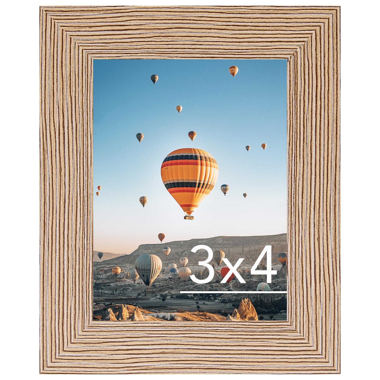 Photo 1 of JCJMY 3x4 Picture Frame Black for Tabletop or Wall, 3 x 4 Wall Gallery Poster Photo Frame with Shatter Resistant Plexiglass, Rustic Brown