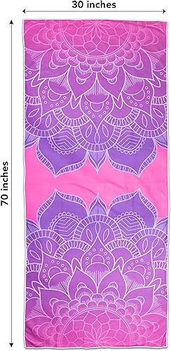 Miniatura 2 de Arkwright - Toallas de playa de microfibra con diseño de mandala, ligeras y de secado rápido, de gran tamaño, perfectas para hotel, spa, bañera de