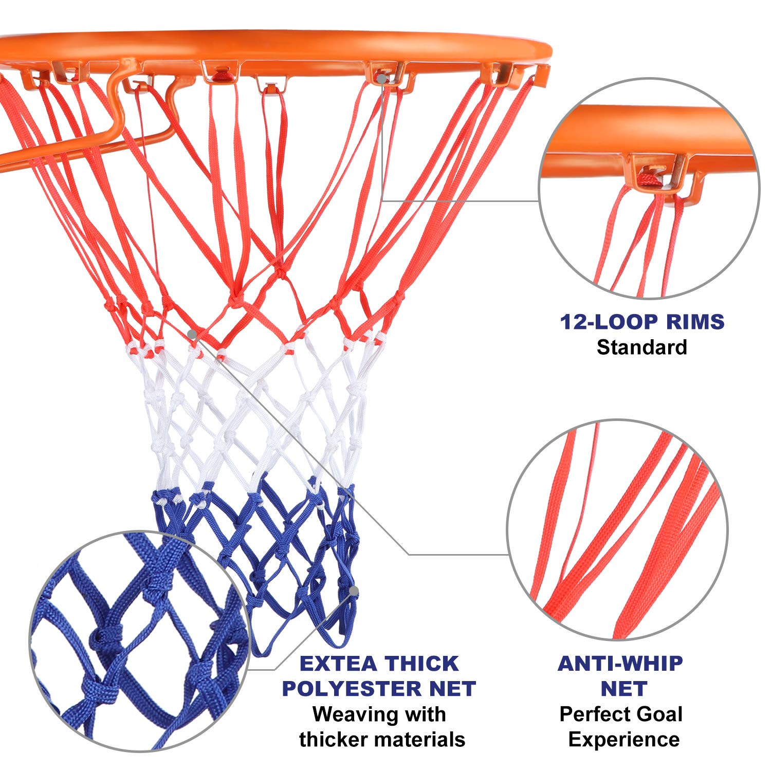 Heavy Duty Basketball Net Replacement All Weather